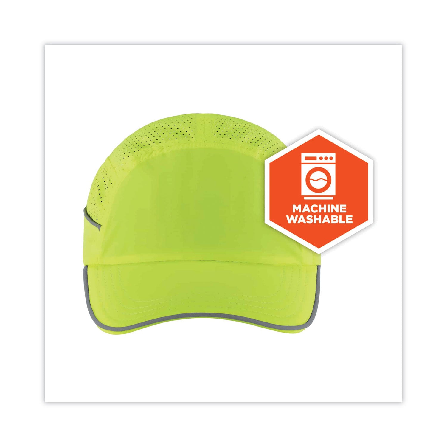 ergodyne® Skullerz 8955 Lightweight Bump Cap Hat, Long Brim, Lime