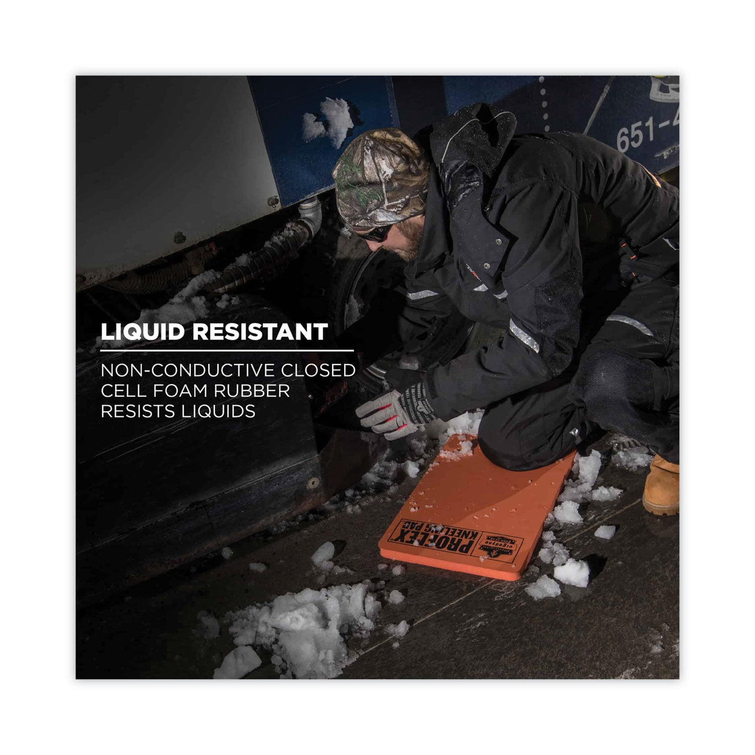 ergodyne® ProFlex 380 Standard Foam Kneeling Pad, 1", Medium, Orange