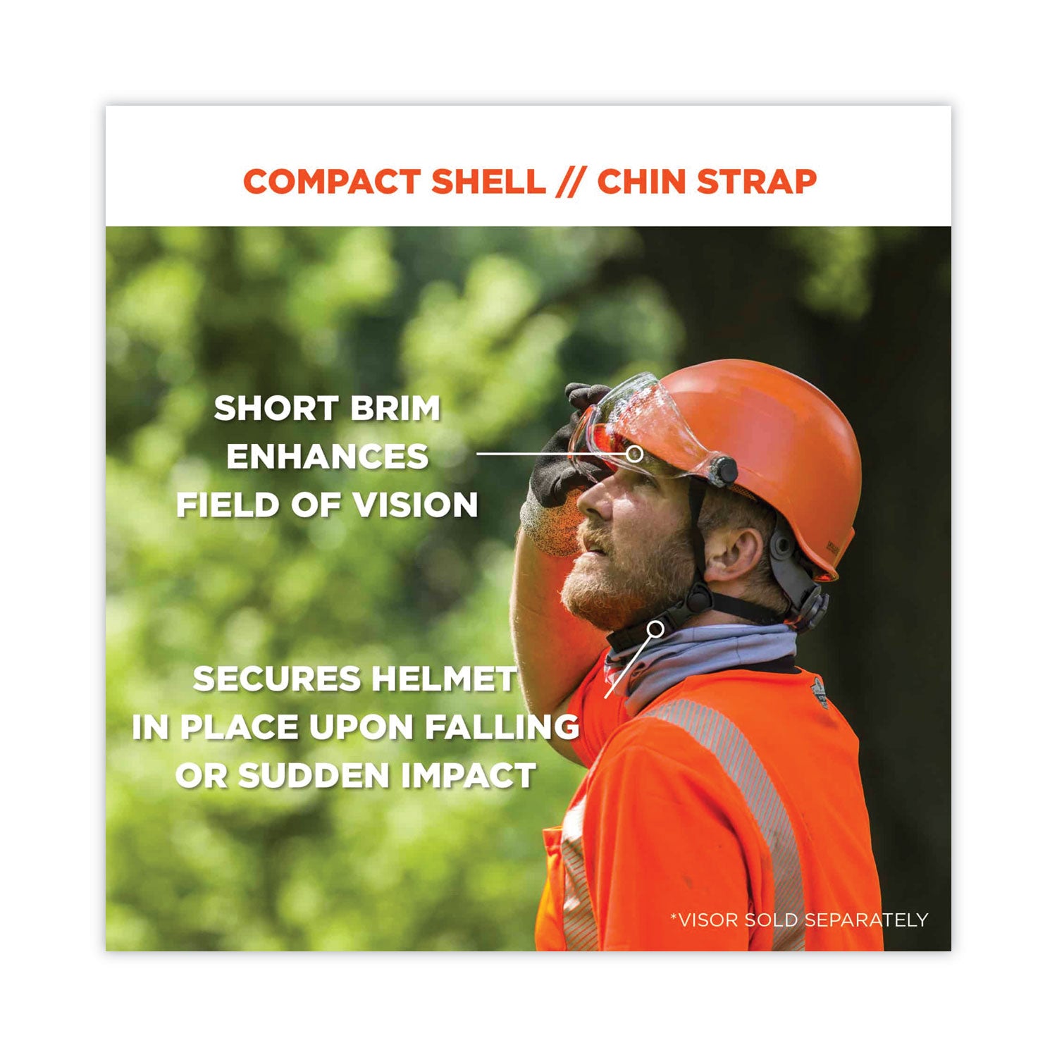 ergodyne® Skullerz 8974 Class E Safety Helmet, 6-Point Ratchet Suspension, White