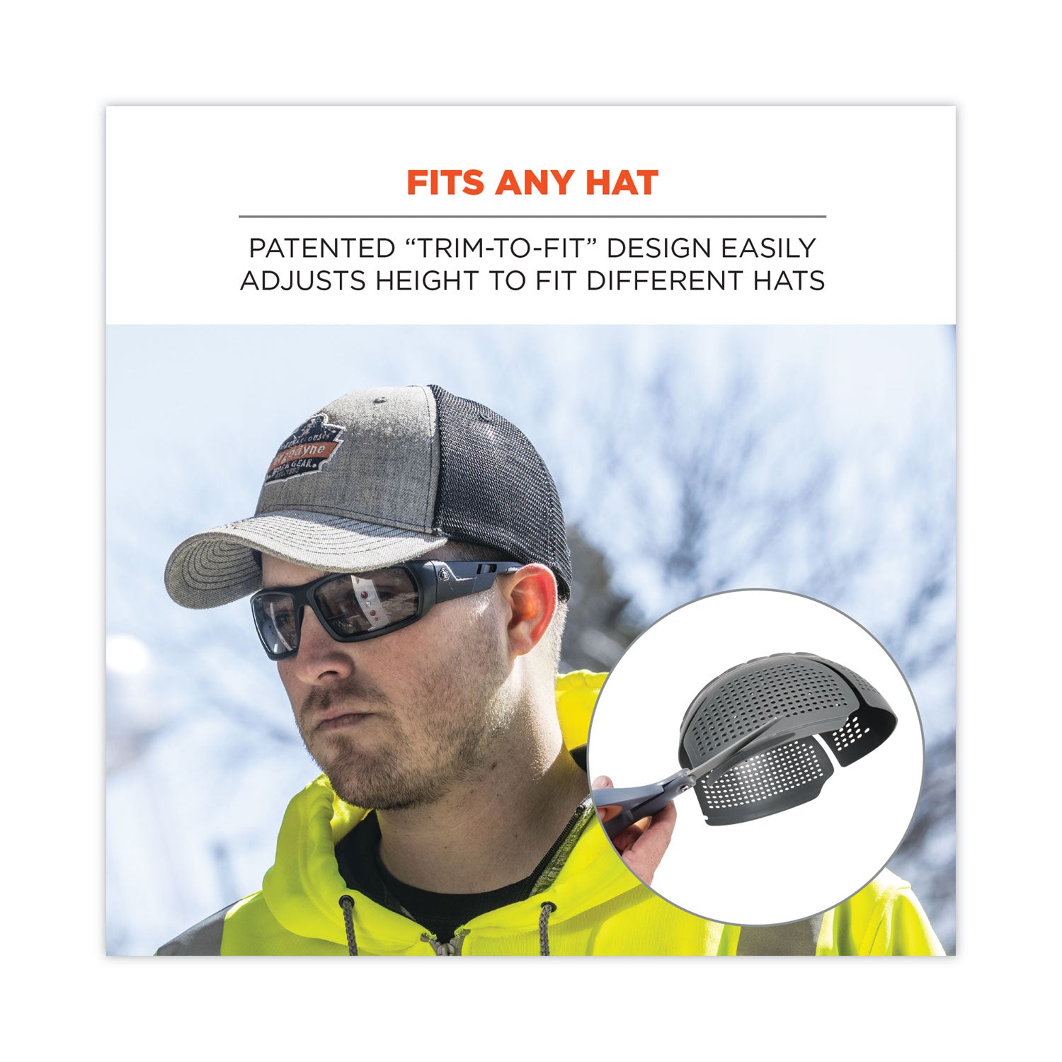 Ergodyne® Skullerz 8945F(x) Universal Bump Cap Insert - Extra Venting, Charcoal