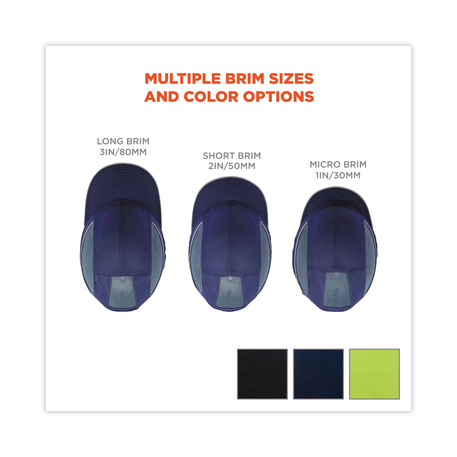 ergodyne® Skullerz 8950 Bump Cap Hat, Short Brim, Lime