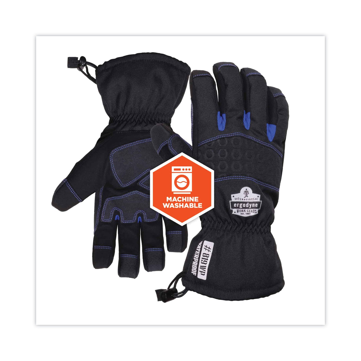 ergodyne® ProFlex 819WP Extreme Thermal WP Gloves, Black, Small, Pair