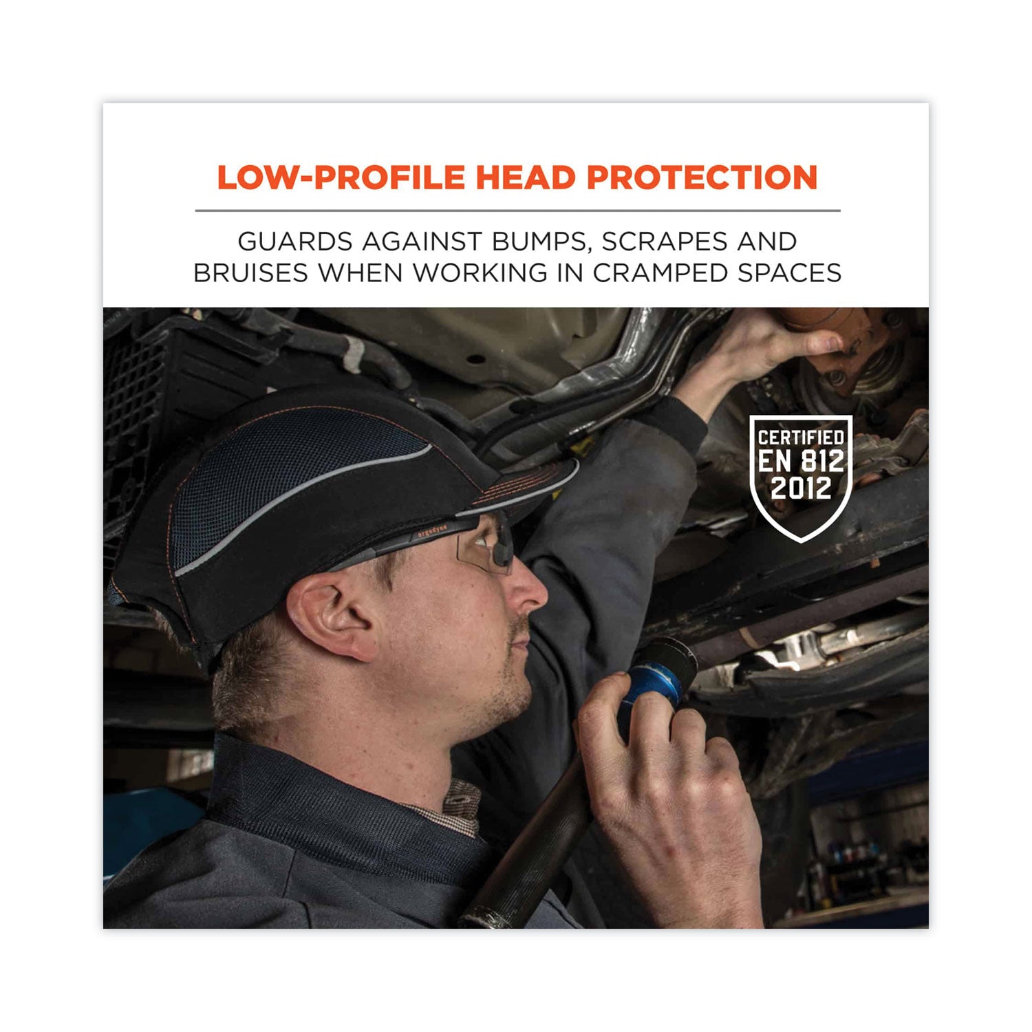 ergodyne® Skullerz 8950 Bump Cap Hat, Short Brim, Lime