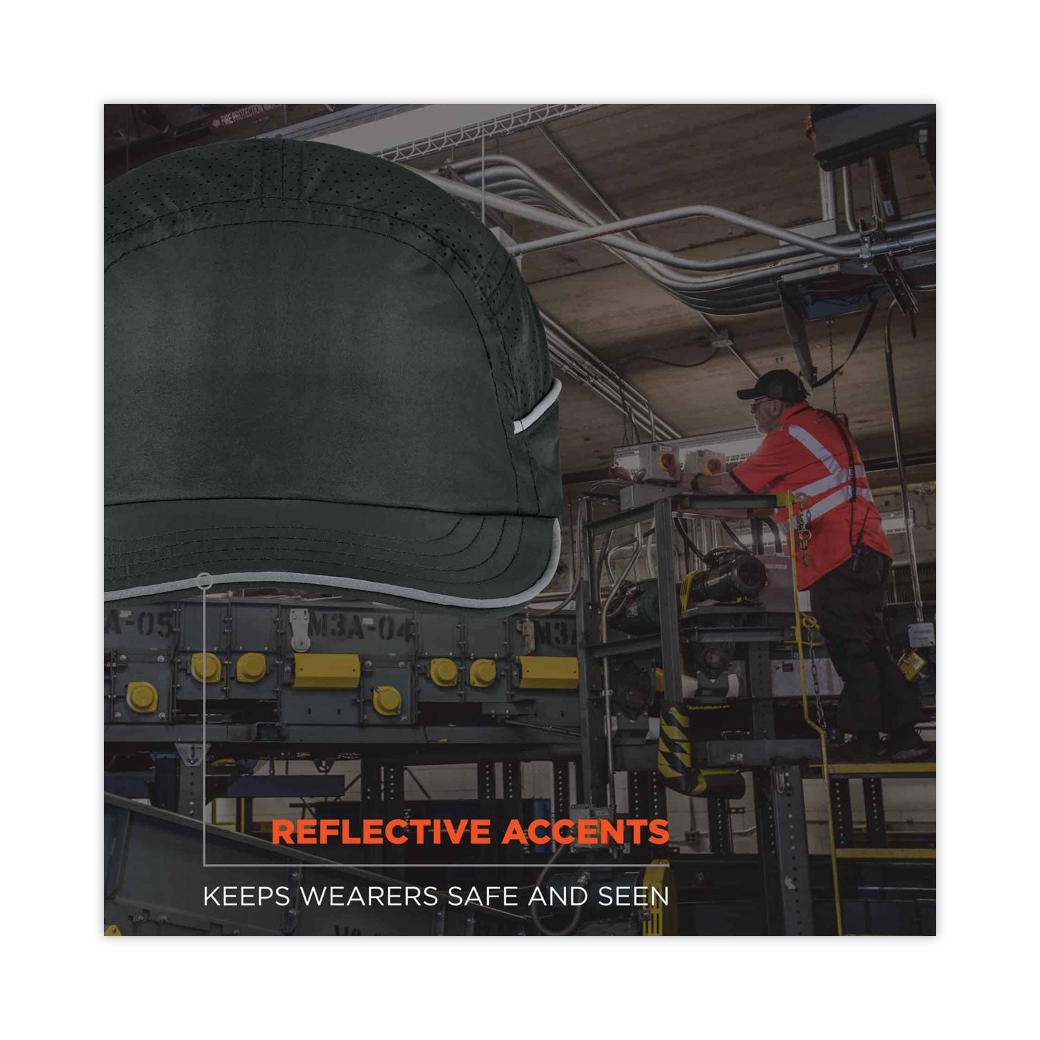 ergodyne® Skullerz 8955 Lightweight Bump Cap Hat, Short Brim, Black