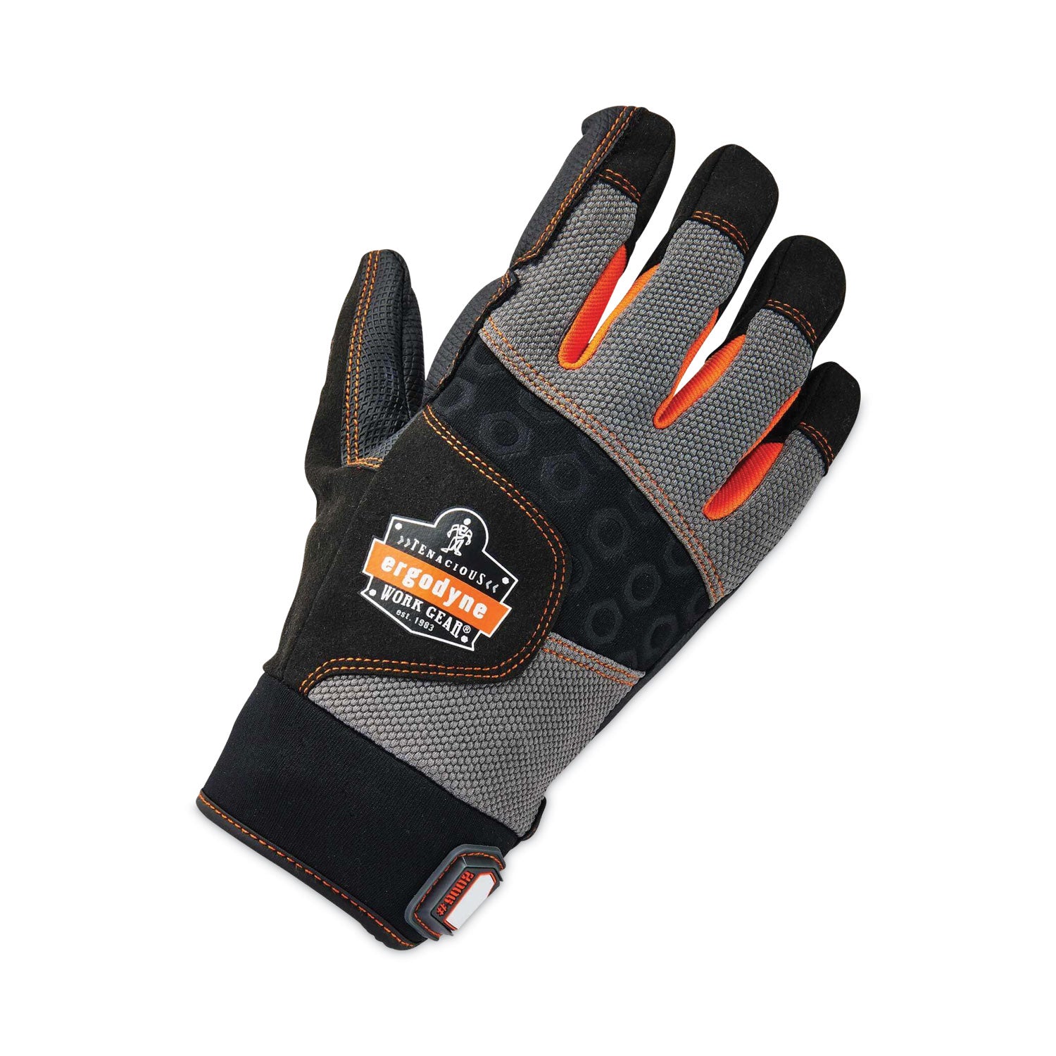 ergodyne® ProFlex 9002 Certified Full-Finger Anti-Vibration Gloves, Black, Small, Pair