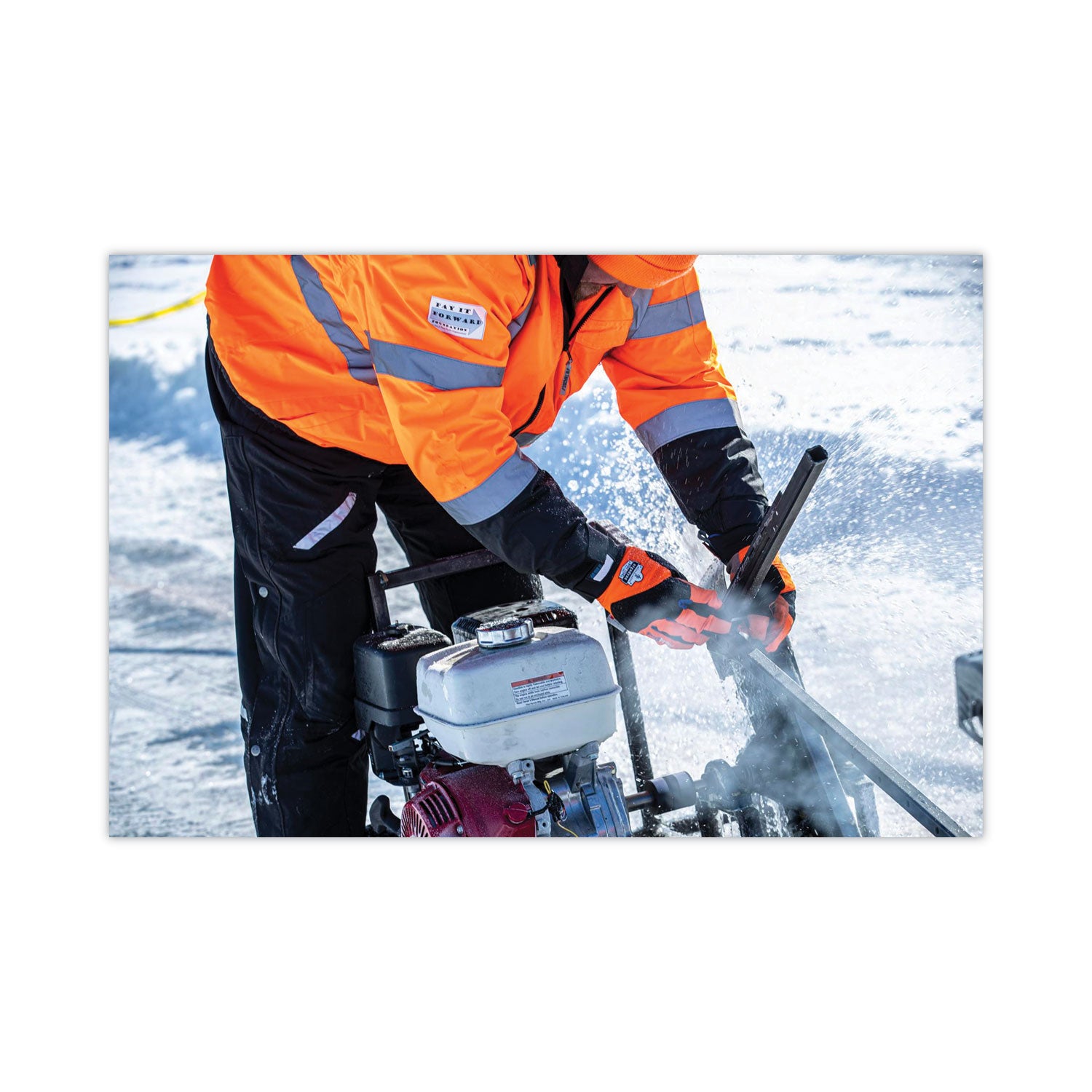 ergodyne® ProFlex 818WP Thermal WP Gloves with Tena-Grip, Orange, X-Large, Pair