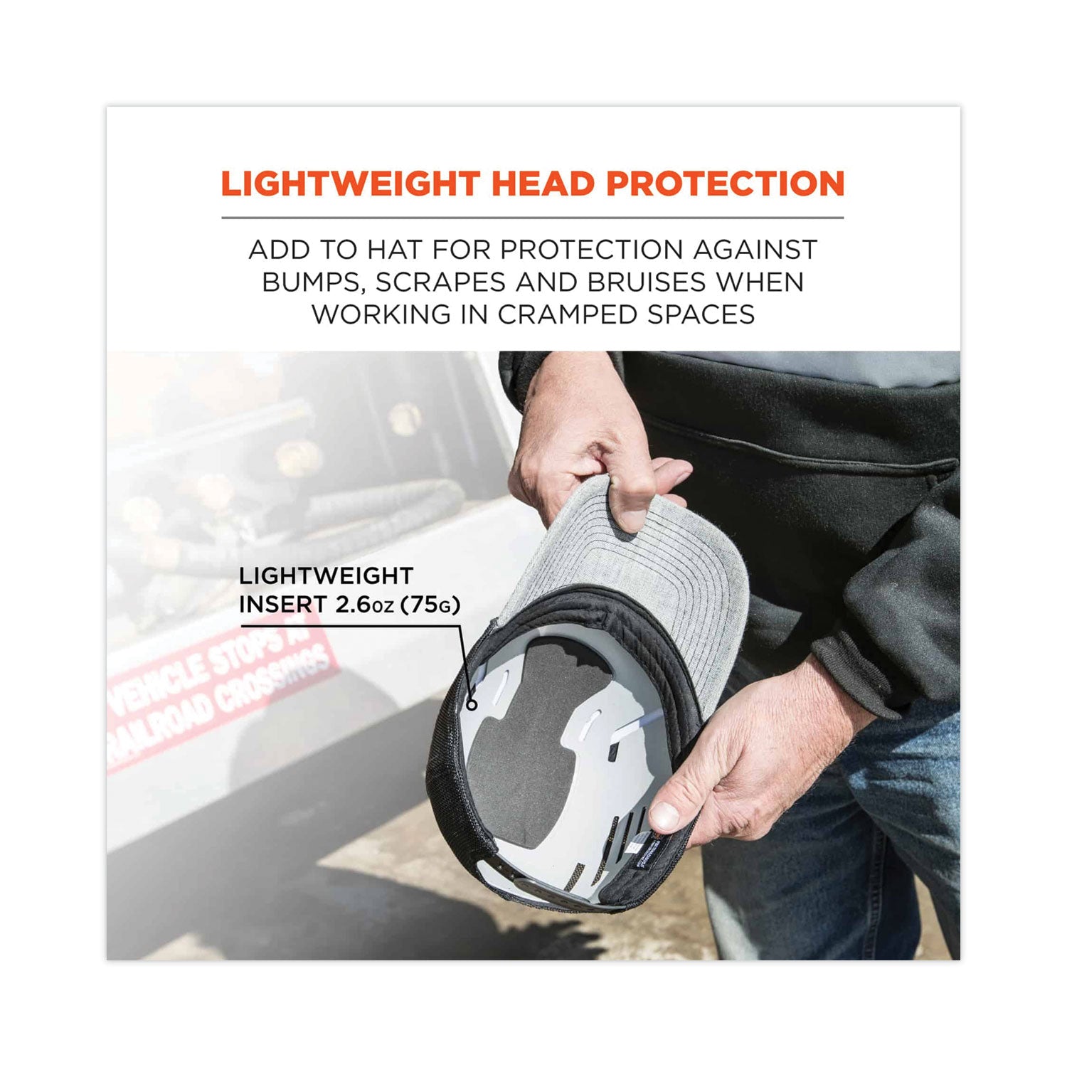 Ergodyne® Skullerz 8945 Universal Bump Cap Insert, Gray