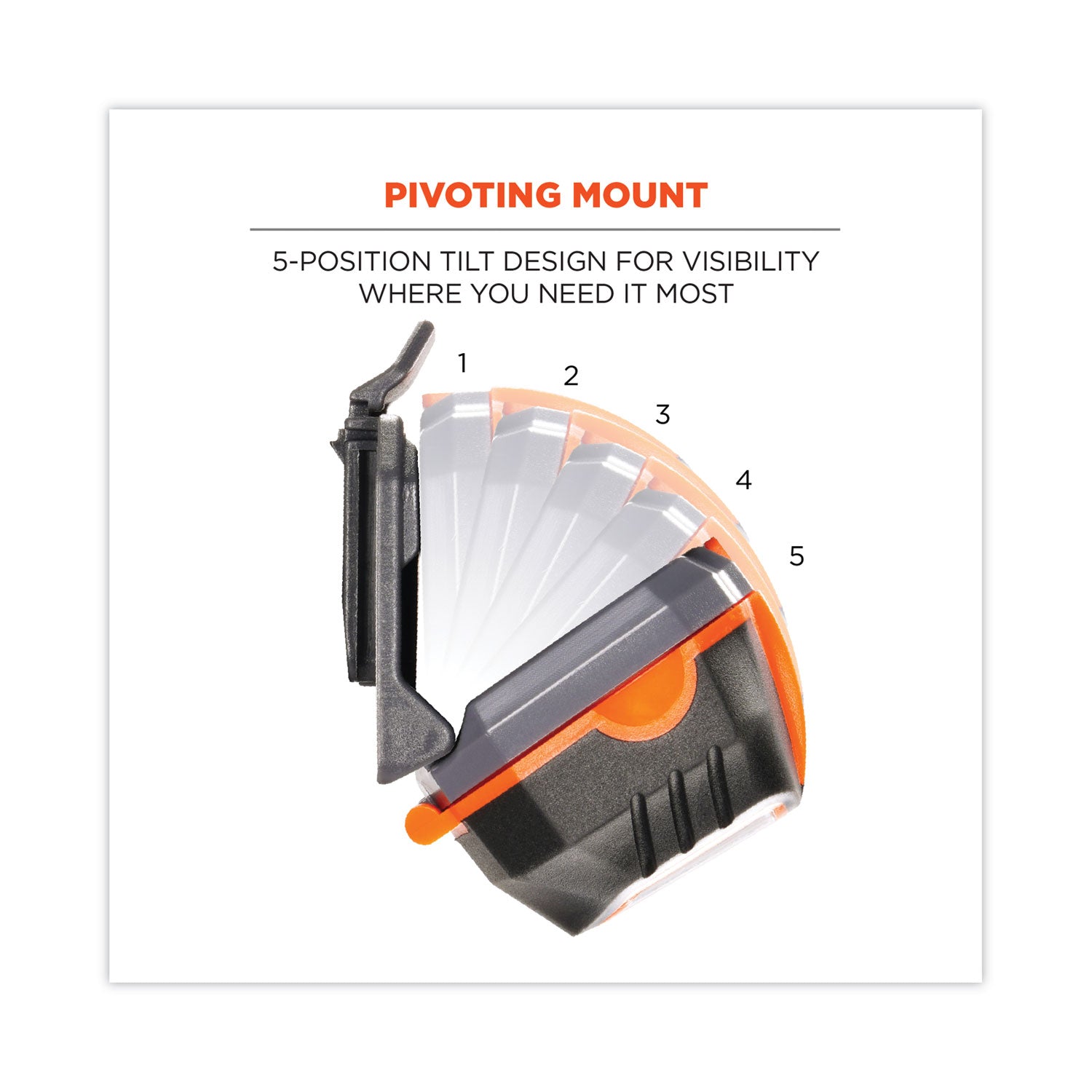 ergodyne® Skullerz 8981 Hard Hat LED Light, Orange