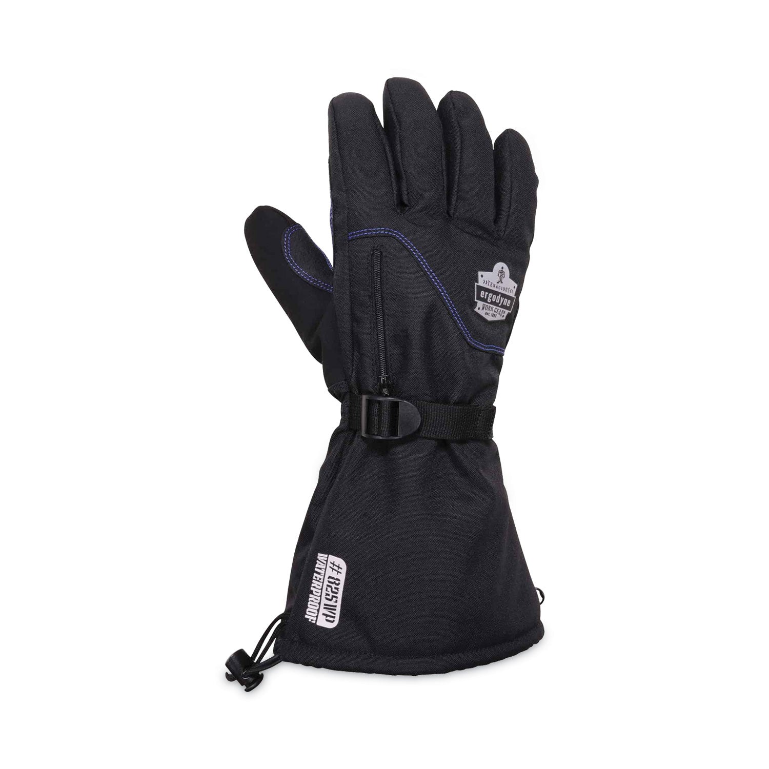 ergodyne® ProFlex 825WP Thermal Waterproof Winter Work Gloves, Black, Large, Pair