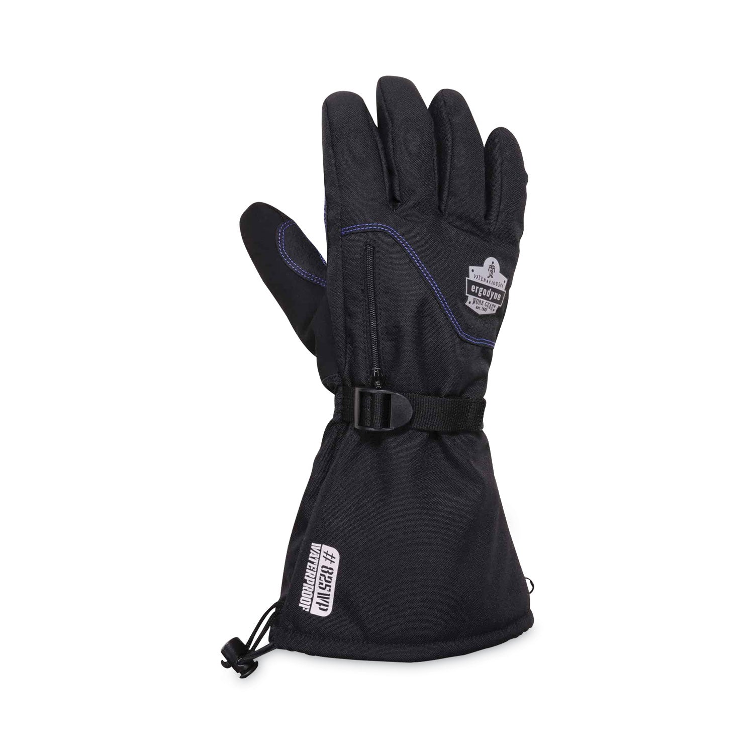 ergodyne® ProFlex 825WP Thermal Waterproof Winter Work Gloves, Black, 2X-Large, Pair