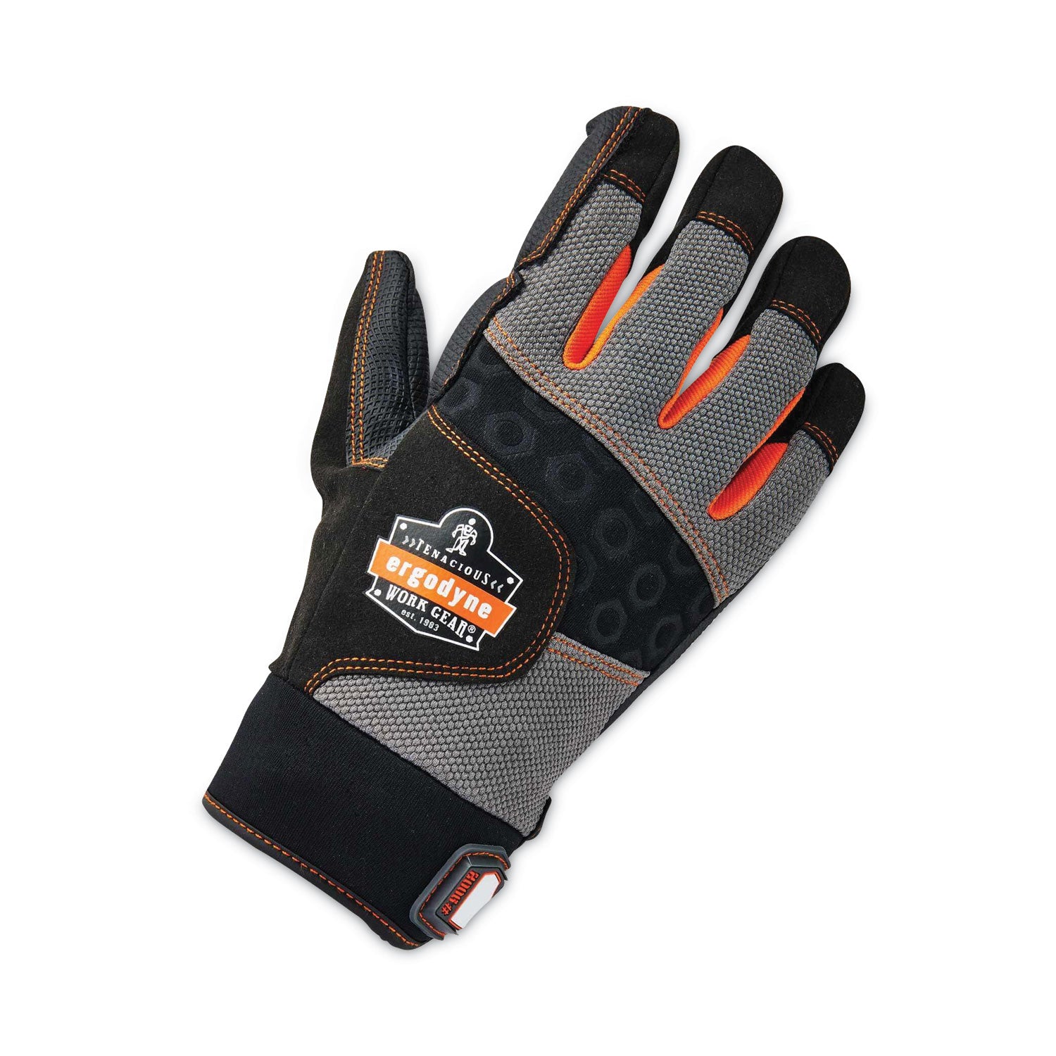 ergodyne® ProFlex 9002 Certified Full-Finger Anti-Vibration Gloves, Black, Medium, Pair
