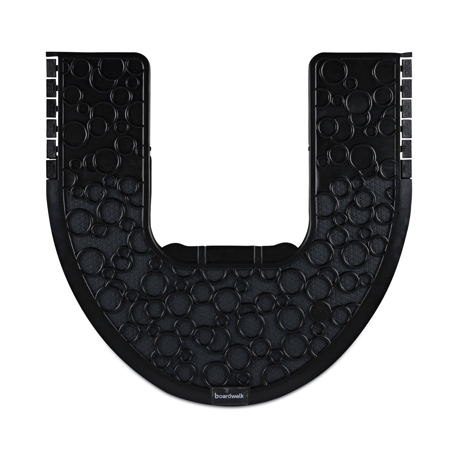 Commode Mat 2.0, Rubber, 22 x 22, Black, 6/Carton