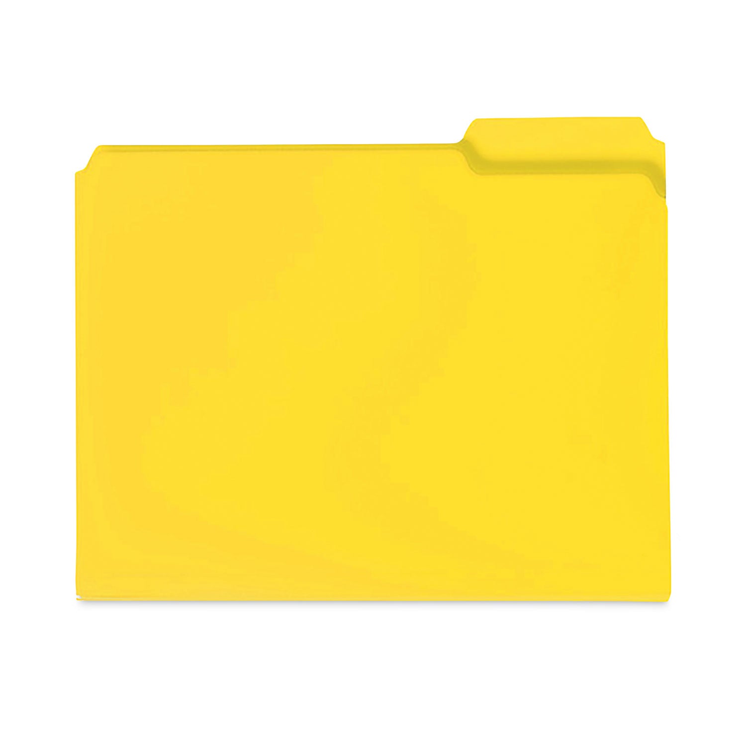 Smead Top Tab Poly Colored File Folders, 1/3-Cut Tabs: Assorted, Letter Size, 0.75" Expansion, Yellow, 24/Box