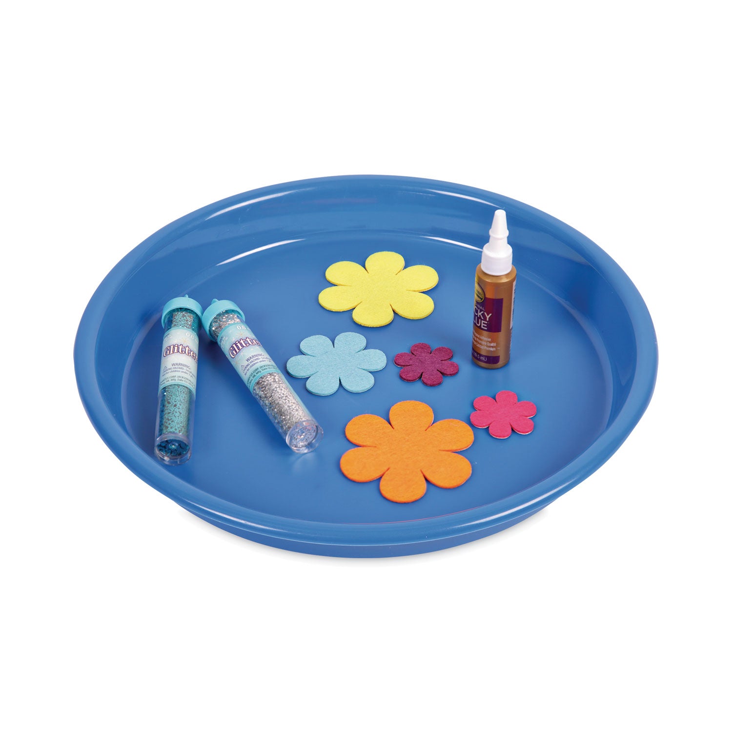 deflecto® Little Artist's Antimicrobial Craft Tray, 13" Dia., Blue