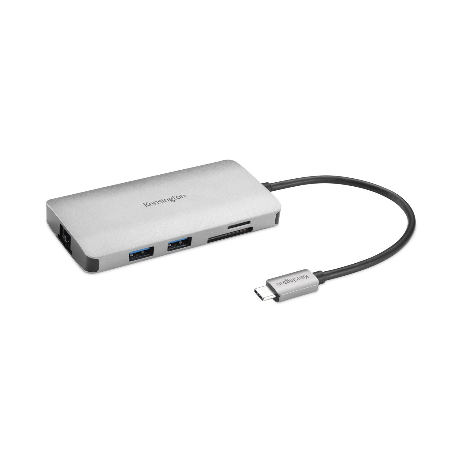 Kensington® UH1400P USB-C 8-in-1 Driverless Mobile Hub, Gray