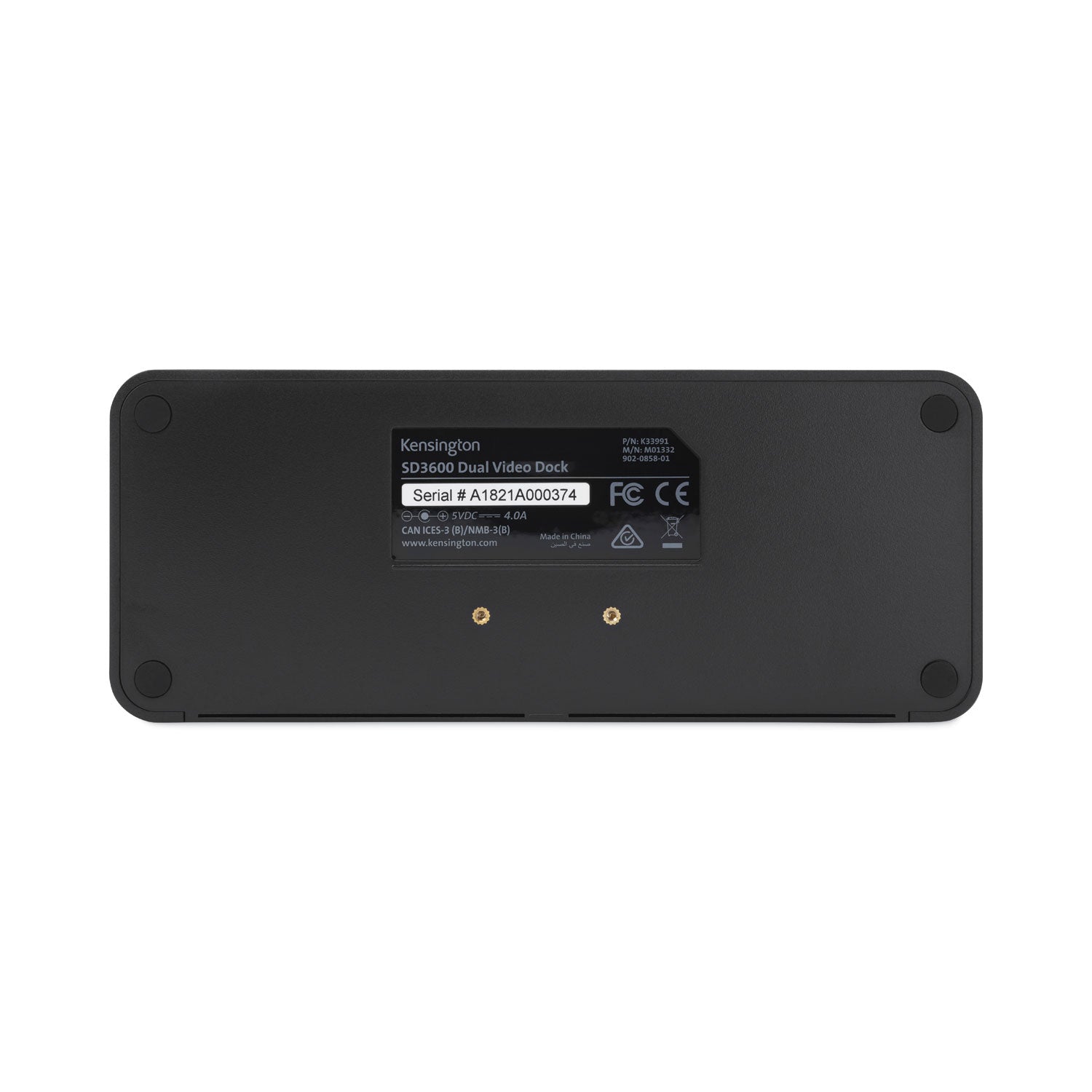 Kensington® SD3600 5 Gbps USB 3.0 Dual 2K Docking Station, Black