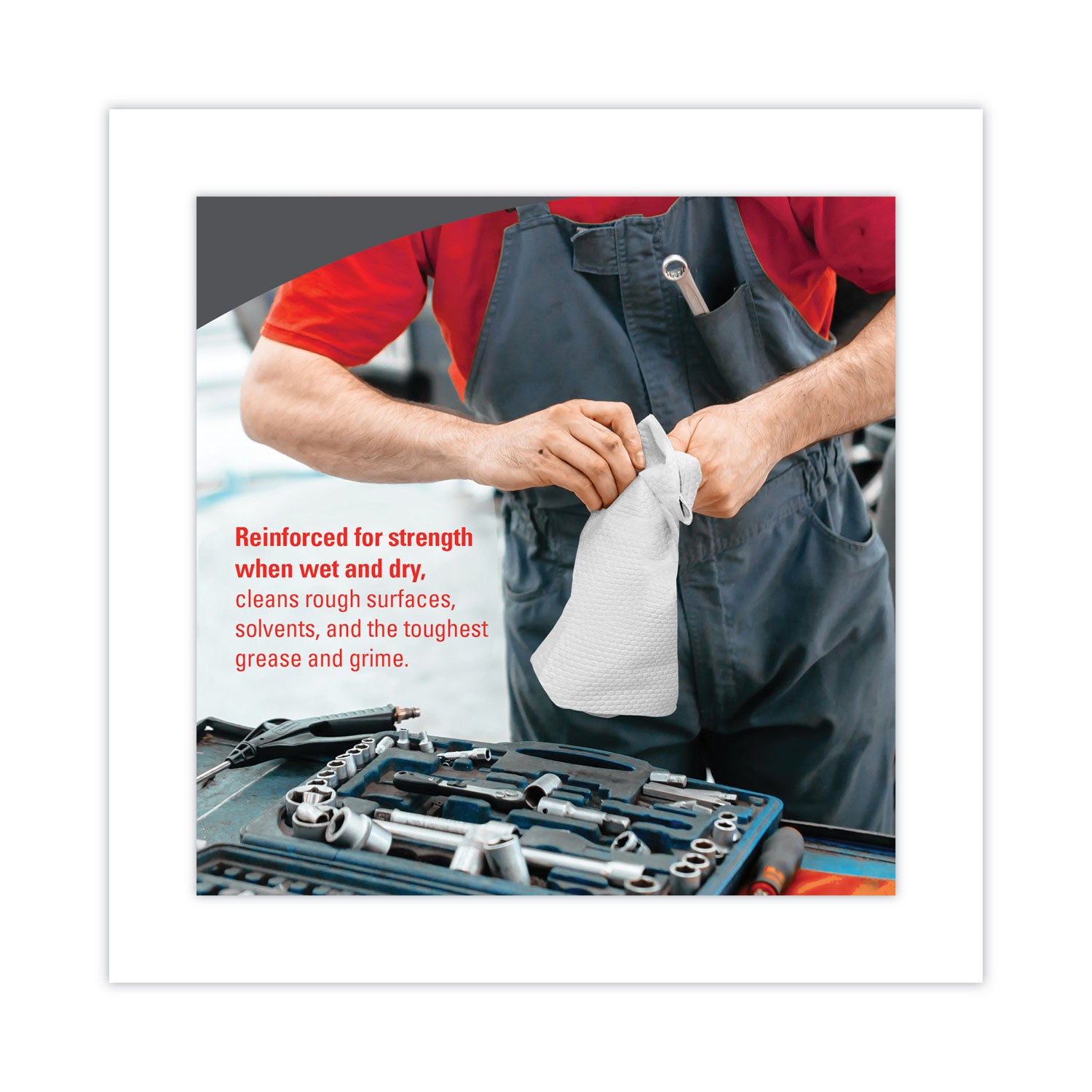 WypAll® X80 Cloths, HYDROKNIT, POP-UP Box, 8.34 x 16.8, White, 80/Box, 5 Boxes/Carton