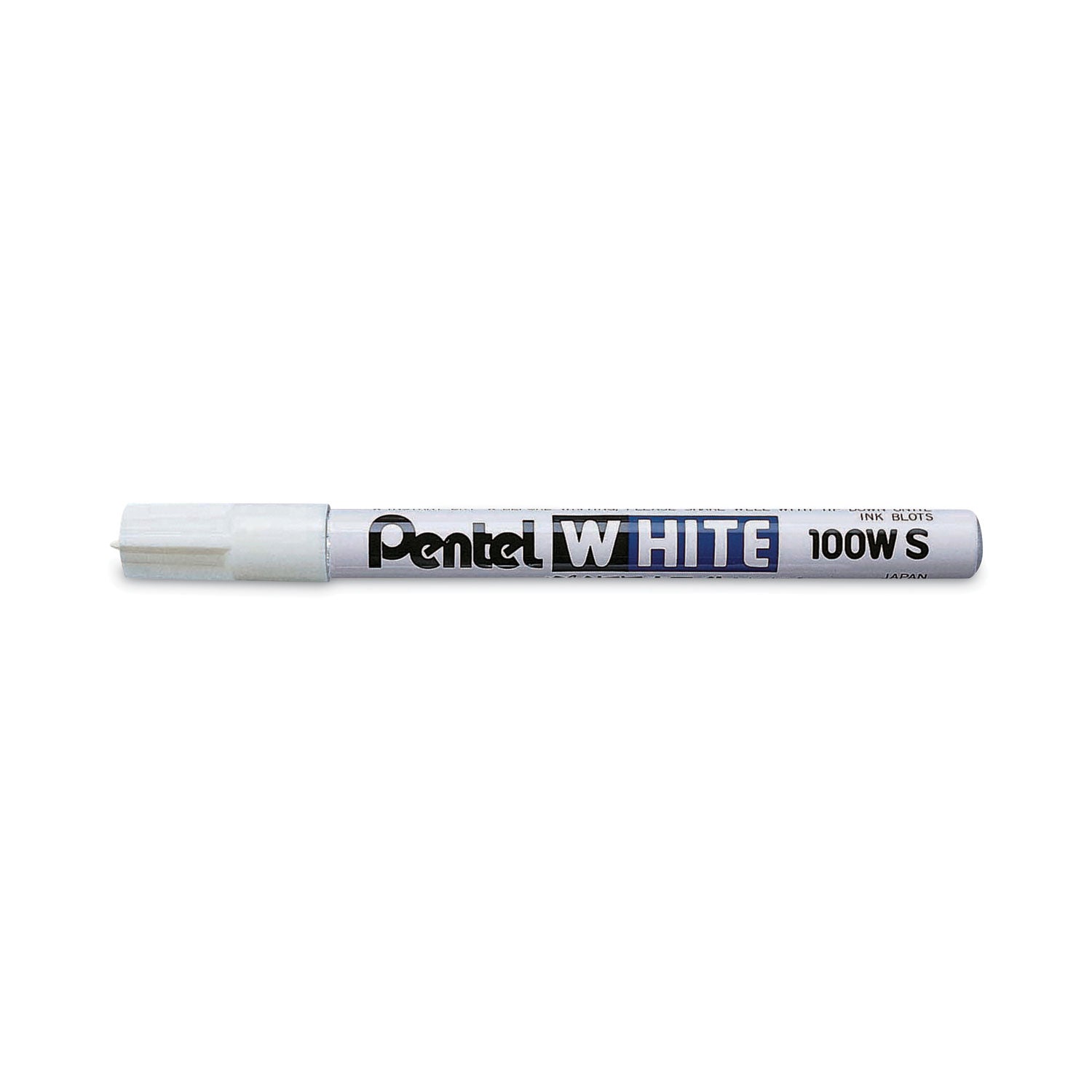 Pentel® White Permanent Marker, Fine Bullet Tip, White