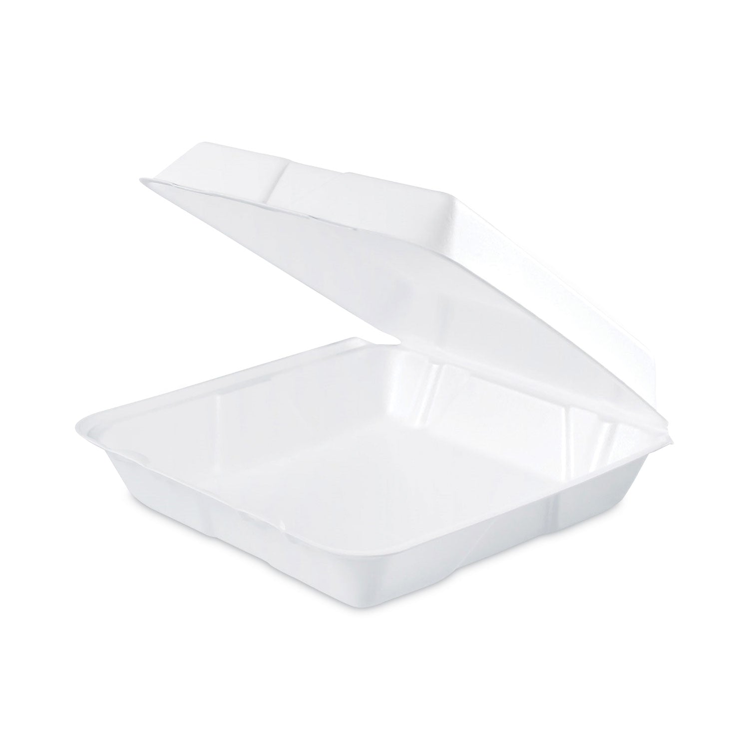 Dart® Insulated Foam Hinged Lid Containers, 9.3 x 9.5 x 3, White, 200/Pack, 2 Packs/Carton