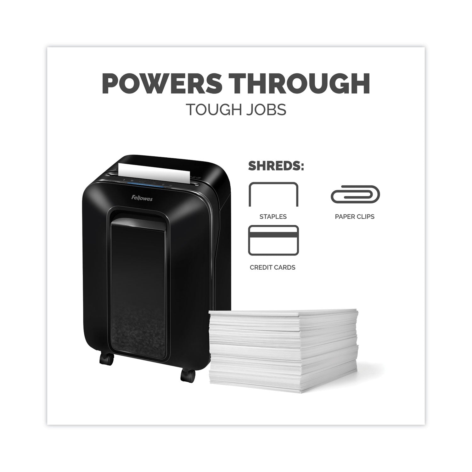 Fellowes® Powershred LX200 Micro-Cut Shredder, 12 Manual Sheet Capacity, Black