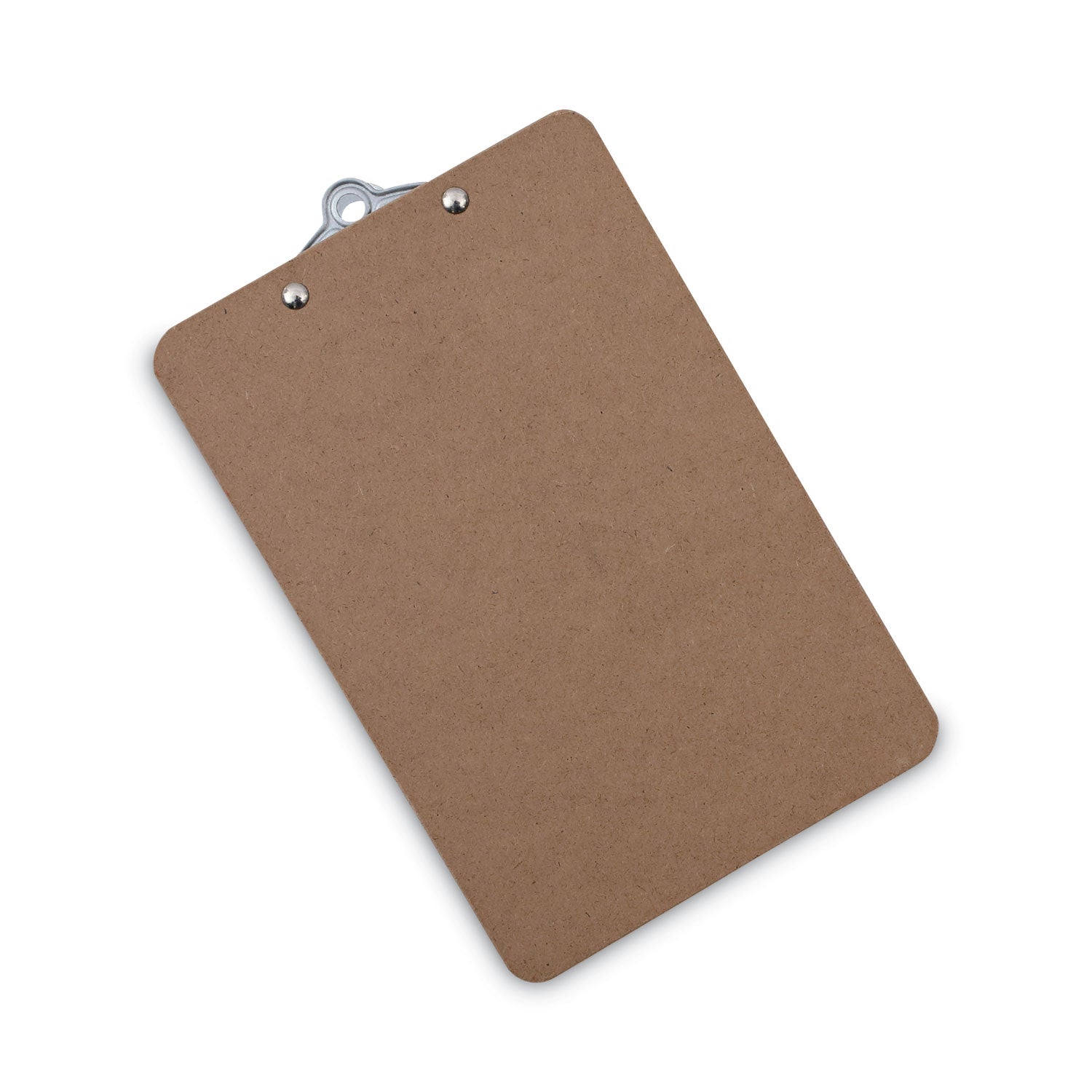 Universal® Hardboard Clipboard, 0.75" Clip Capacity, Holds 5 x 8 Sheets, Brown, 3/Pack