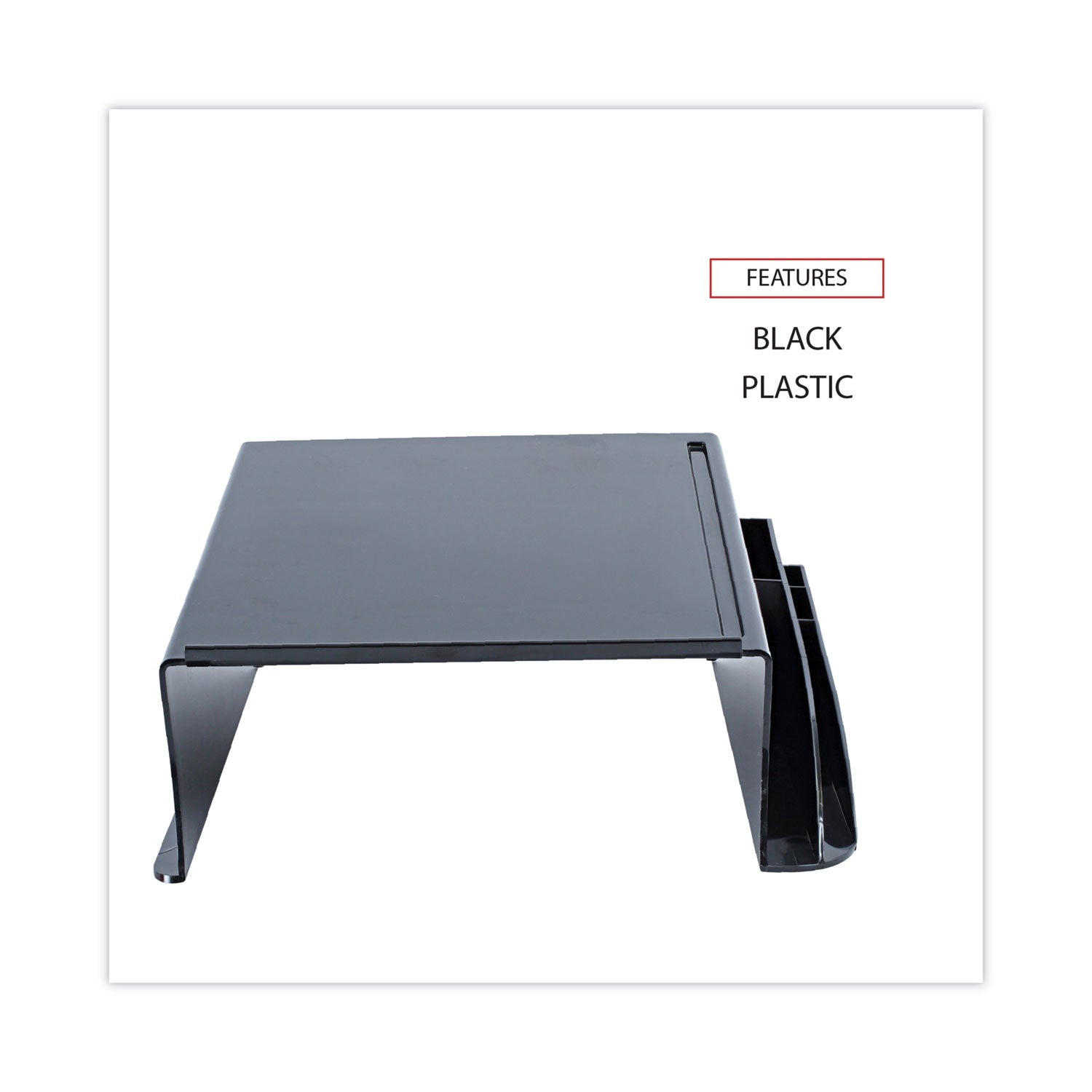 Universal® Recycled Telephone Stand And Message Center, 12.25 X 10.5 X 5.25, Black