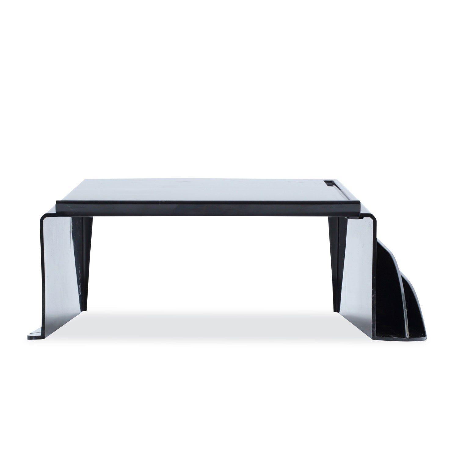 Universal® Recycled Telephone Stand And Message Center, 12.25 X 10.5 X 5.25, Black