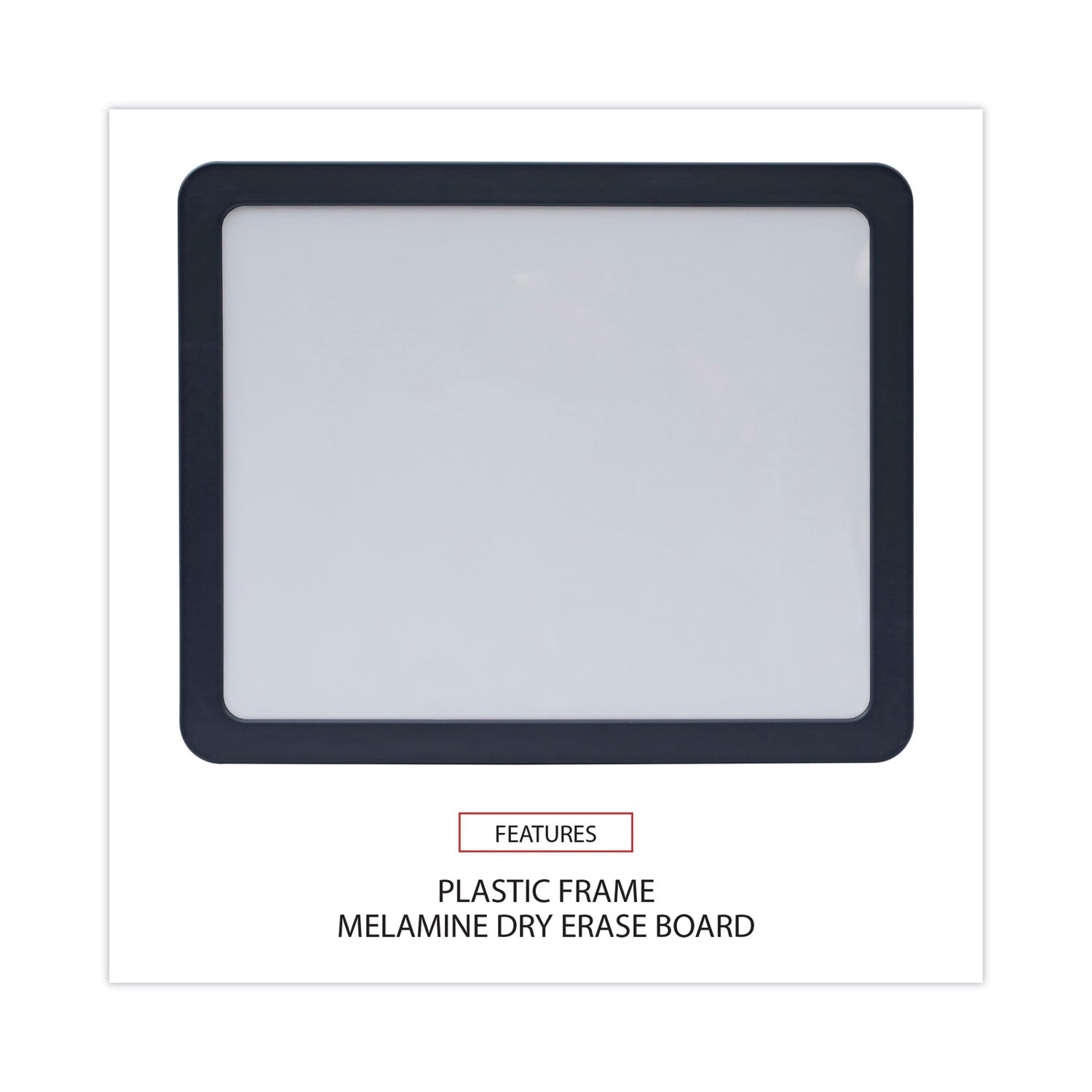 Universal® Recycled Cubicle Dry Erase Board, 15.88" x 12.88", White Surface, Charcoal Gray Plastic Frame