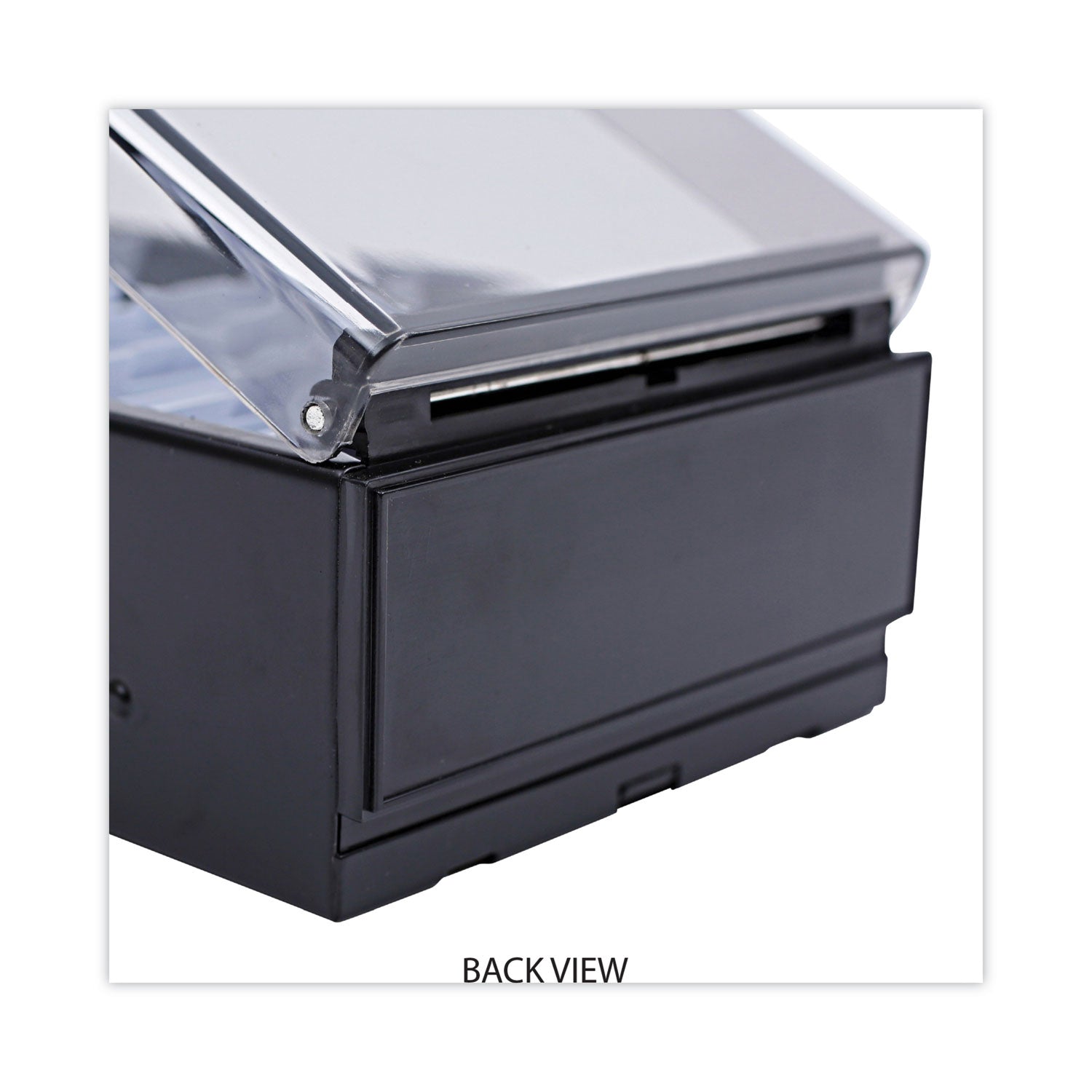 Universal® Business Card File, Holds 600 2 X 3.5 Cards, 4.25 X 8.25 X 2.5, Metal/plastic, Black