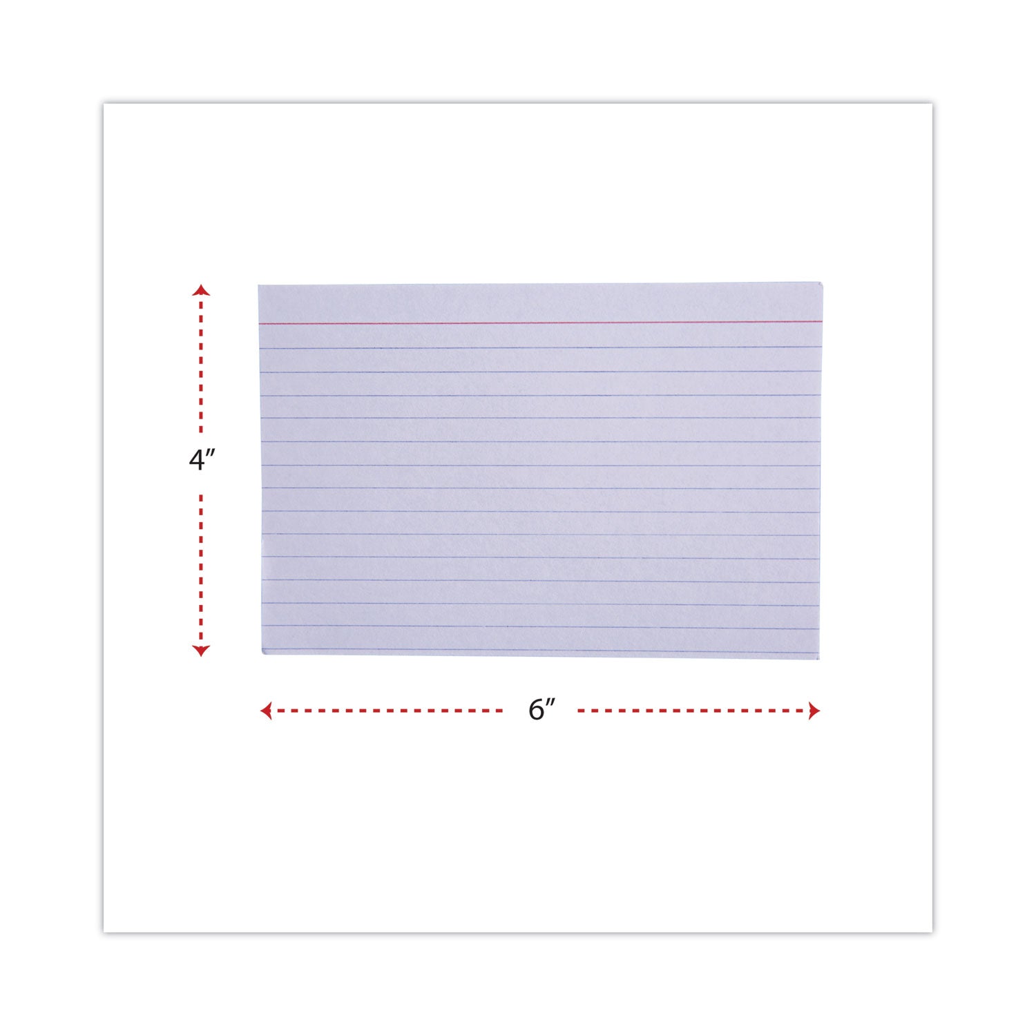Universal® Ruled Index Cards, 4 X 6, White, 100/pack
