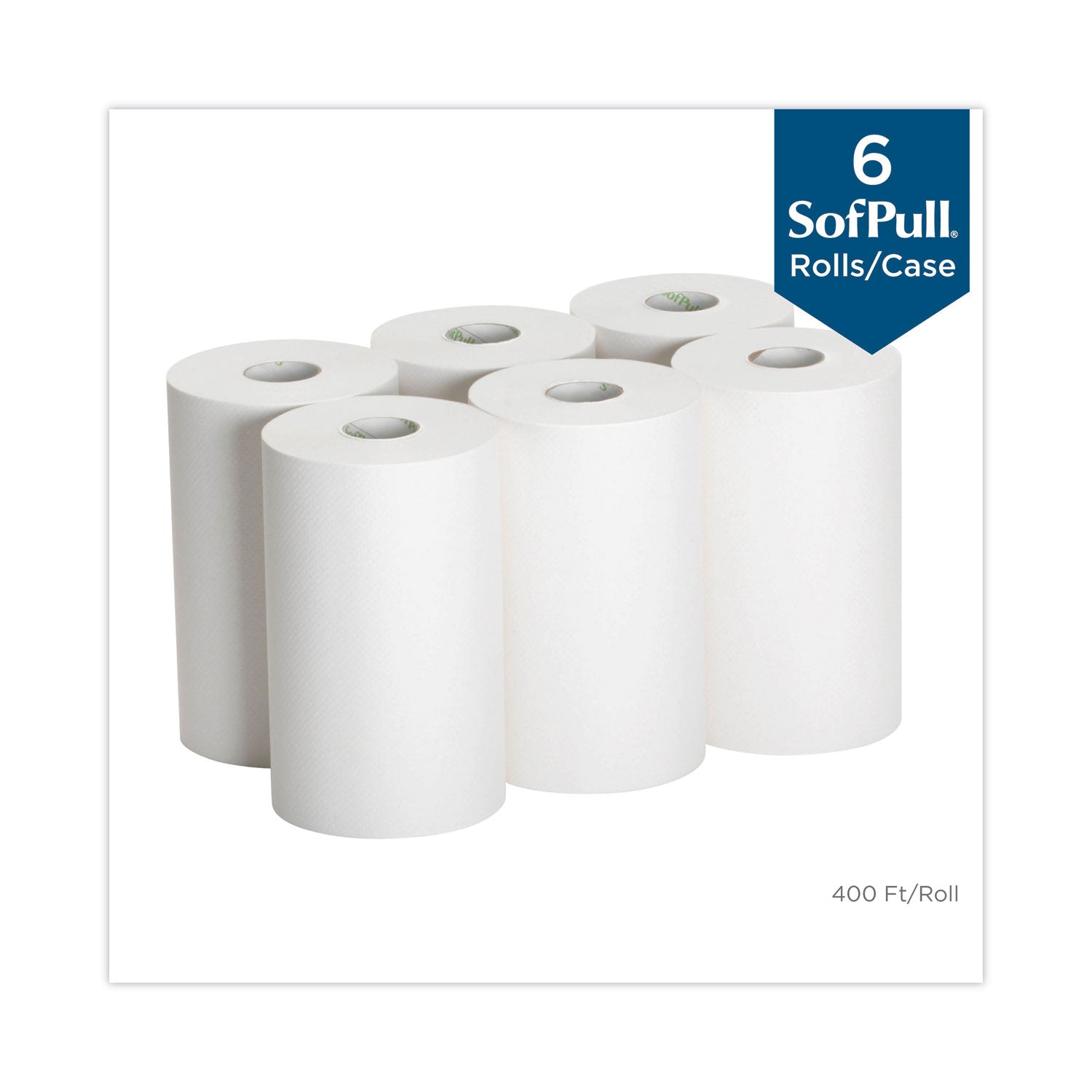 Georgia Pacific® Professional Hardwound Paper Towel Roll, Nonperforated, 1-Ply, 9" x 400 ft, White, 6 Rolls/Carton