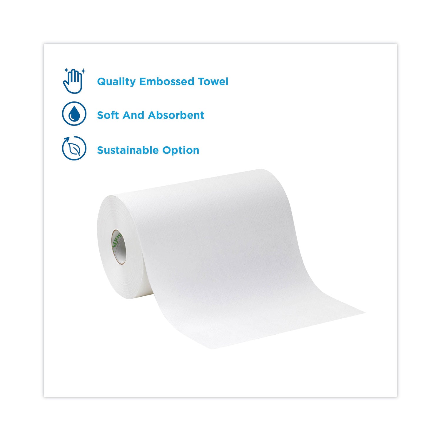 Georgia Pacific® Professional Hardwound Paper Towel Roll, Nonperforated, 1-Ply, 9" x 400 ft, White, 6 Rolls/Carton