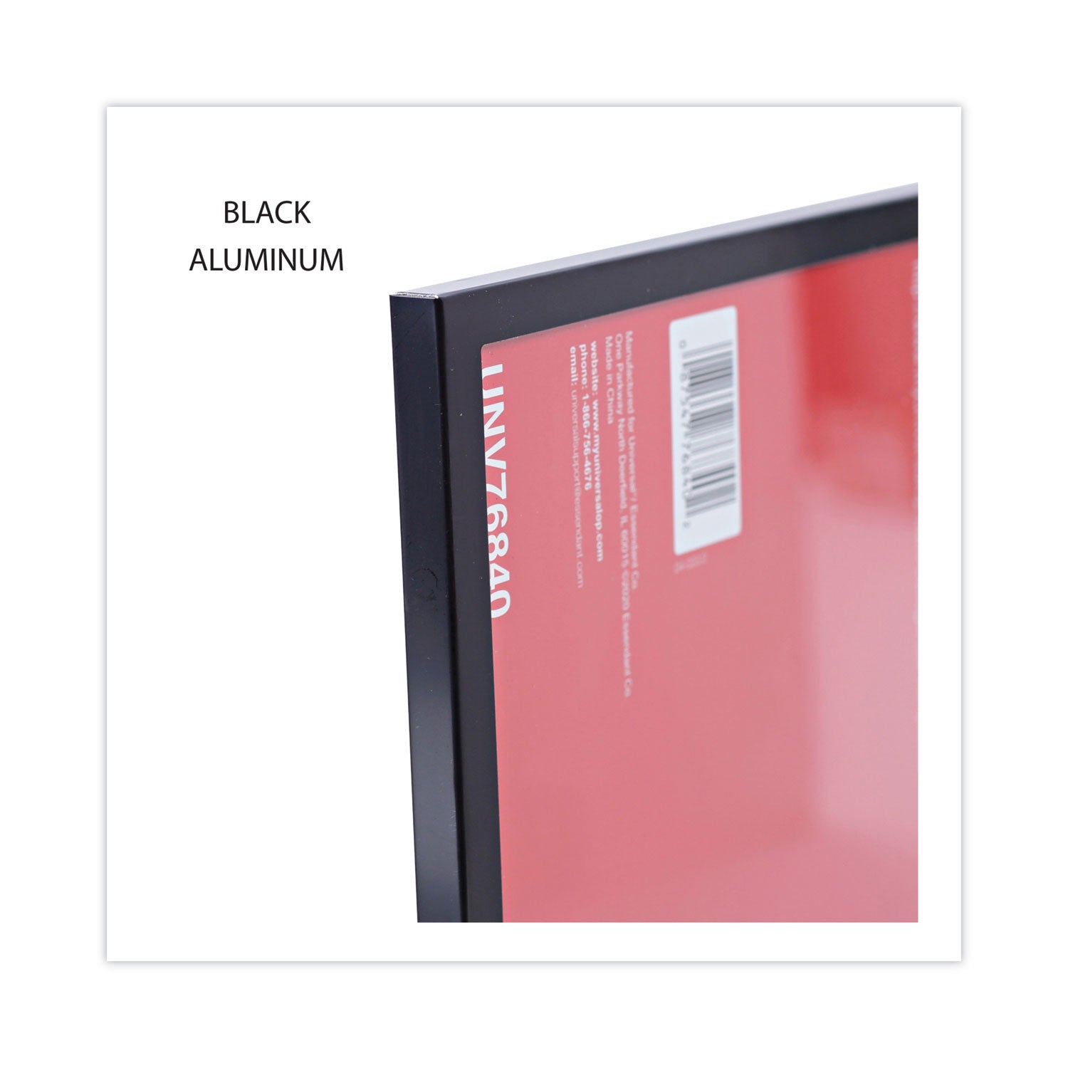 Universal® Metal Photo Frame, Aluminum, 8.5 X 11, Black