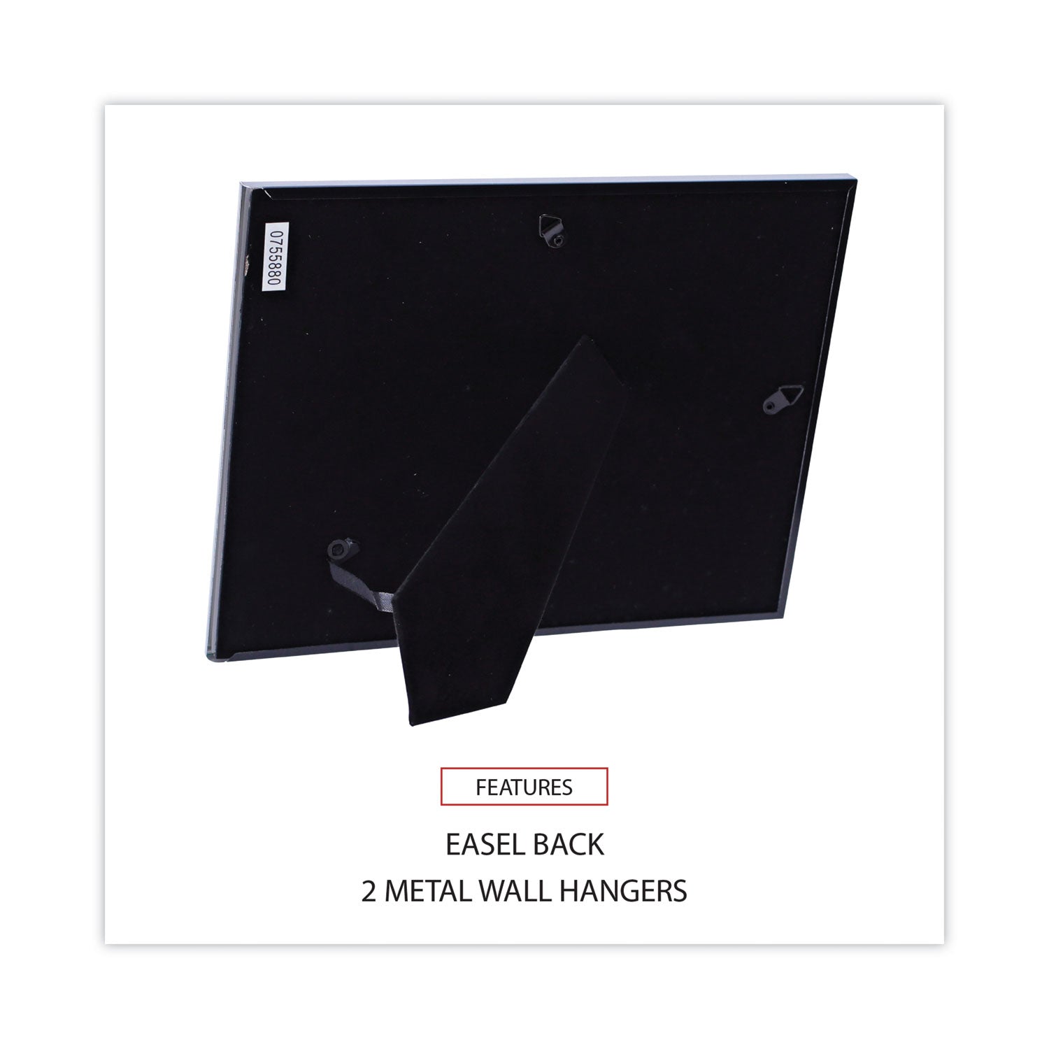 Universal® Metal Photo Frame, Aluminum, 8.5 X 11, Black