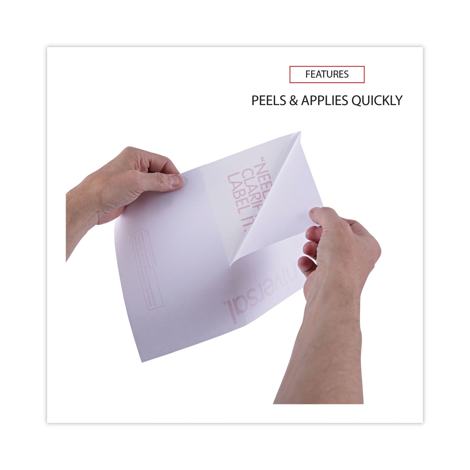 Universal® White Labels, Inkjet/laser Printers, 5.5 X 8.5, White, 2/sheet, 100 Sheets/pack