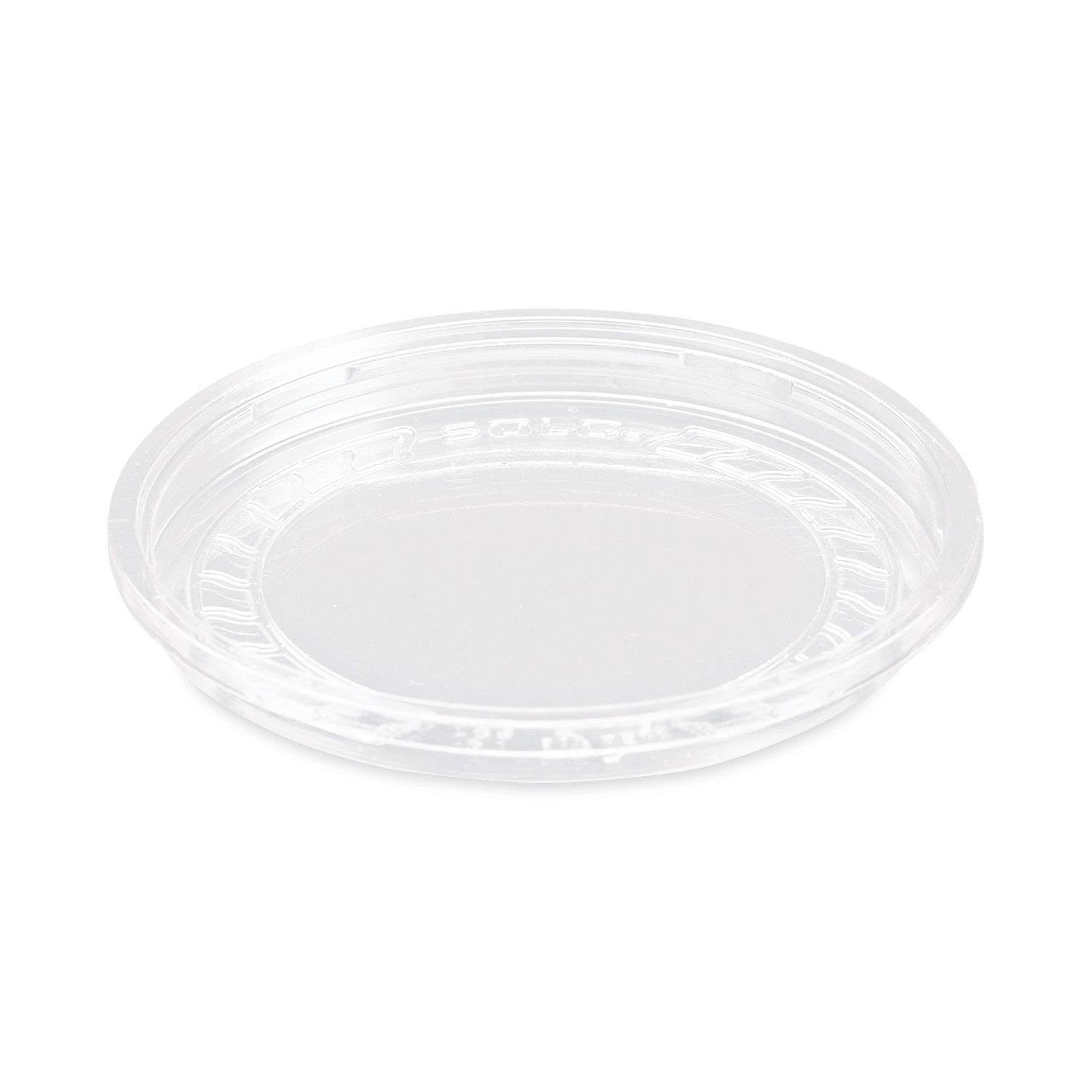 Bare Eco-Forward RPET Deli Container Lids, ProPlanet Seal, Recessed Lid, Fits 8 oz, Clear, Plastic, 50/Pack, 10 Packs/Carton