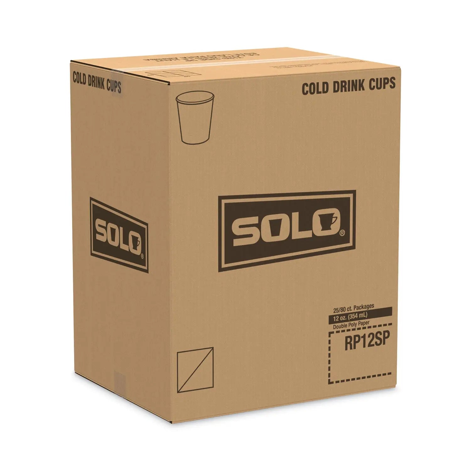 Double Sided Poly (DSP) Paper Cold Cups, 80 Cups/Sleeve, 25 Sleeves/Carton SOLO® Flipcost