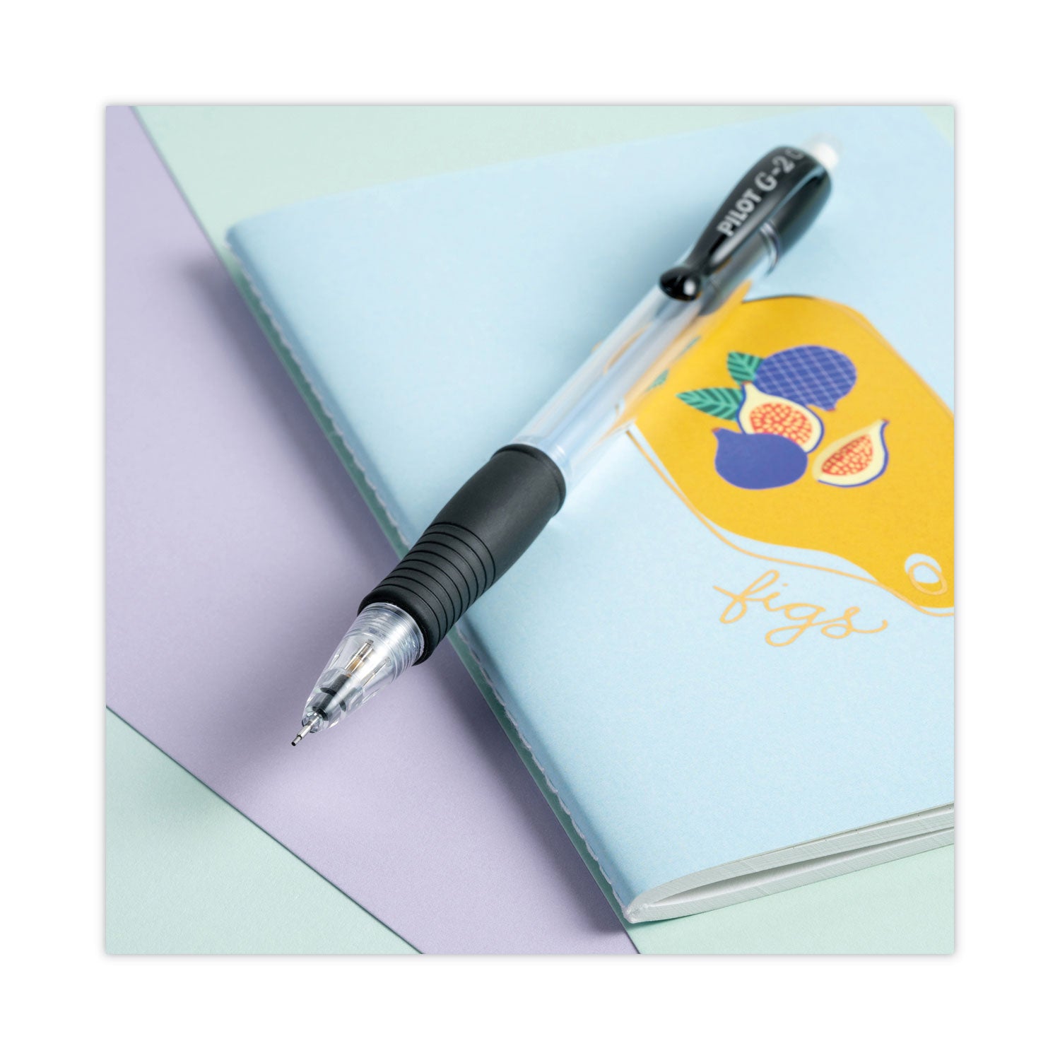 Pilot® G2 Mechanical Pencil, 0.7 mm, HB (#2), Black Lead, Clear/Black Barrel, Dozen