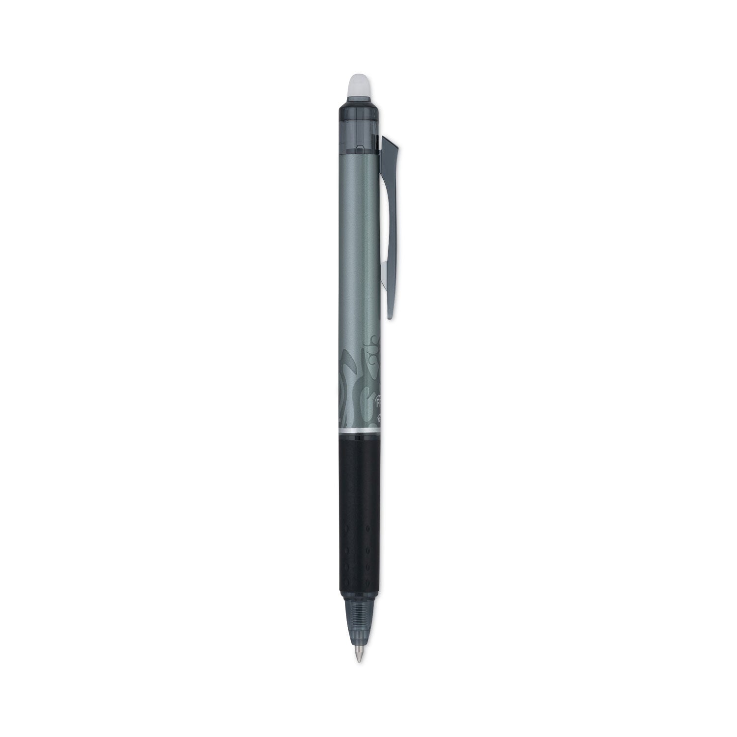 Pilot® Frixion Clicker Erasable Gel Pen, Retractable, Extra-Fine 0.5 Mm, Black Ink, Black Barrel, Dozen