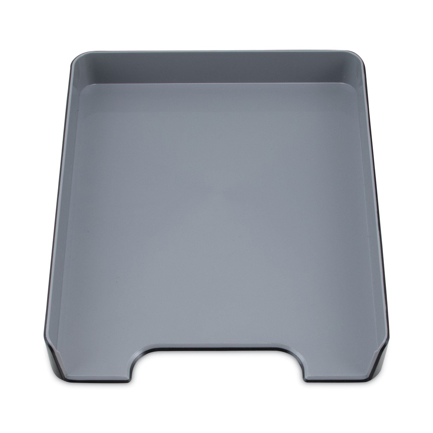 Fusion Letter Tray, 1 Section, Letter Size Files, 9.75" x 12.5" x 1.75", Black