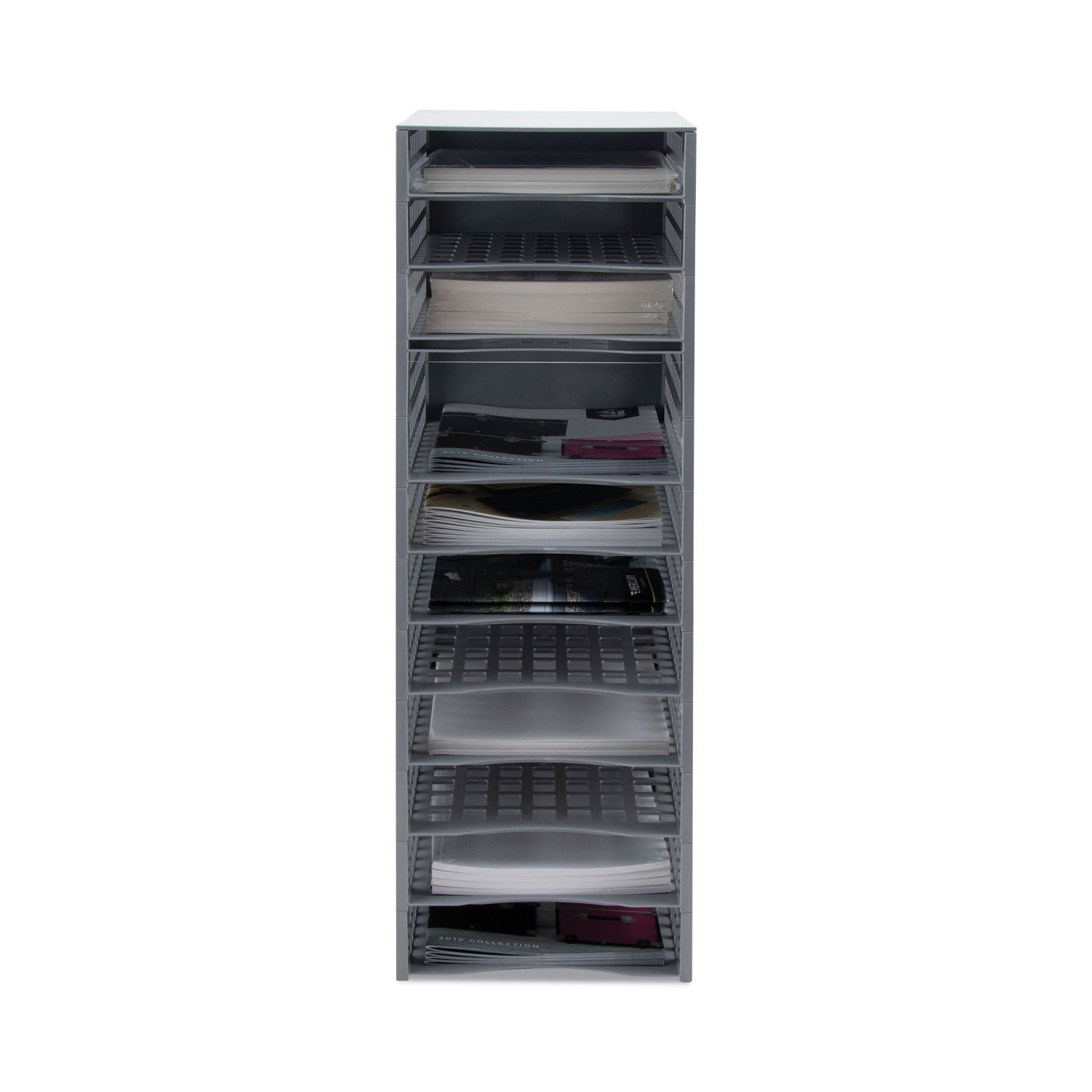 Advantus Snap Configurable Tray System, 12 Compartments, 22.75 x 9.75 x 13, Gray