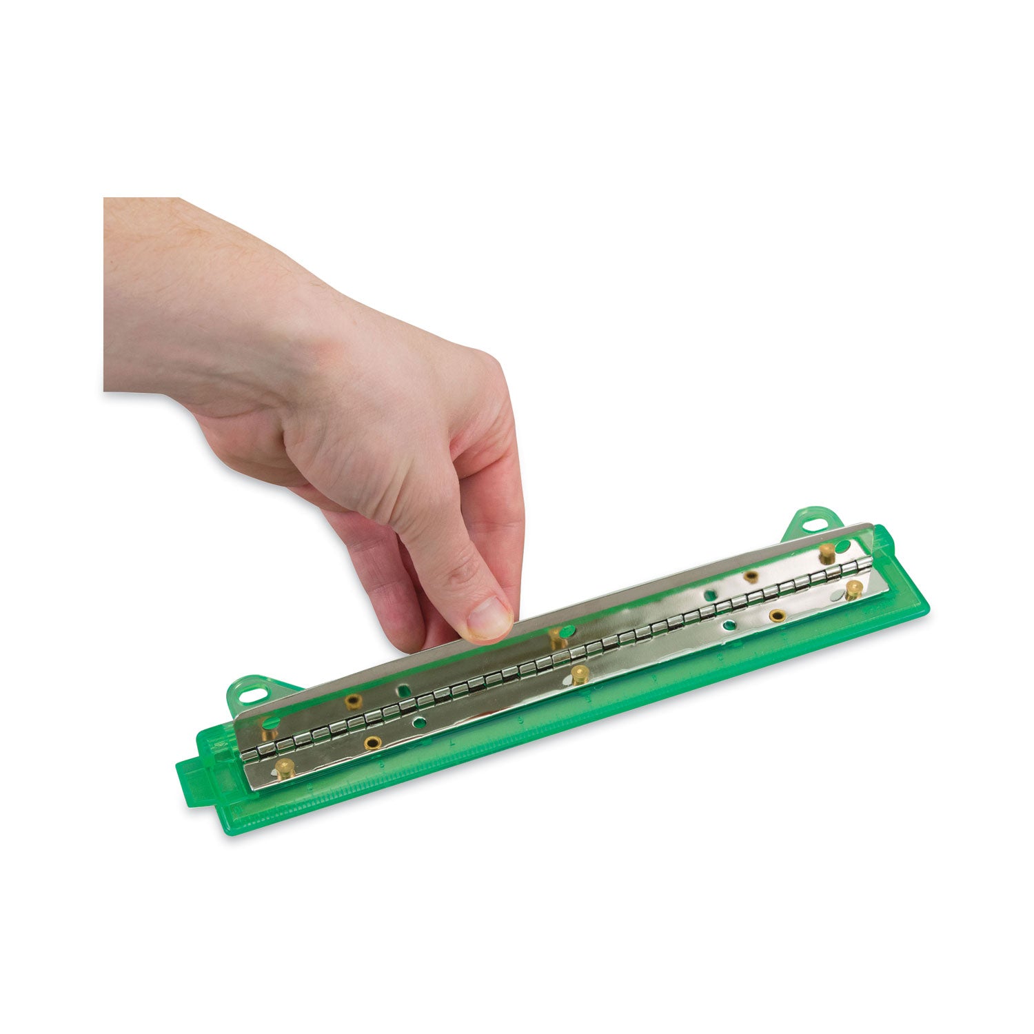 McGill™ 6-Sheet Trident Binder Punch, Three-Hole, 1/4" Holes, Assorted Colors