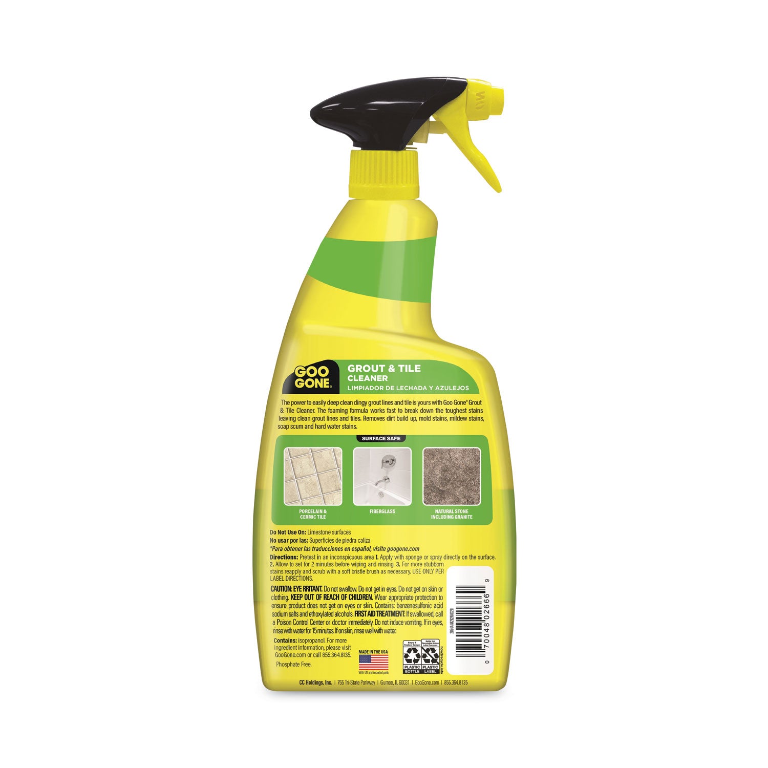 Goo Gone® Grout And Tile Cleaner, Citrus Scent, 28 Oz Trigger Spray Bottle