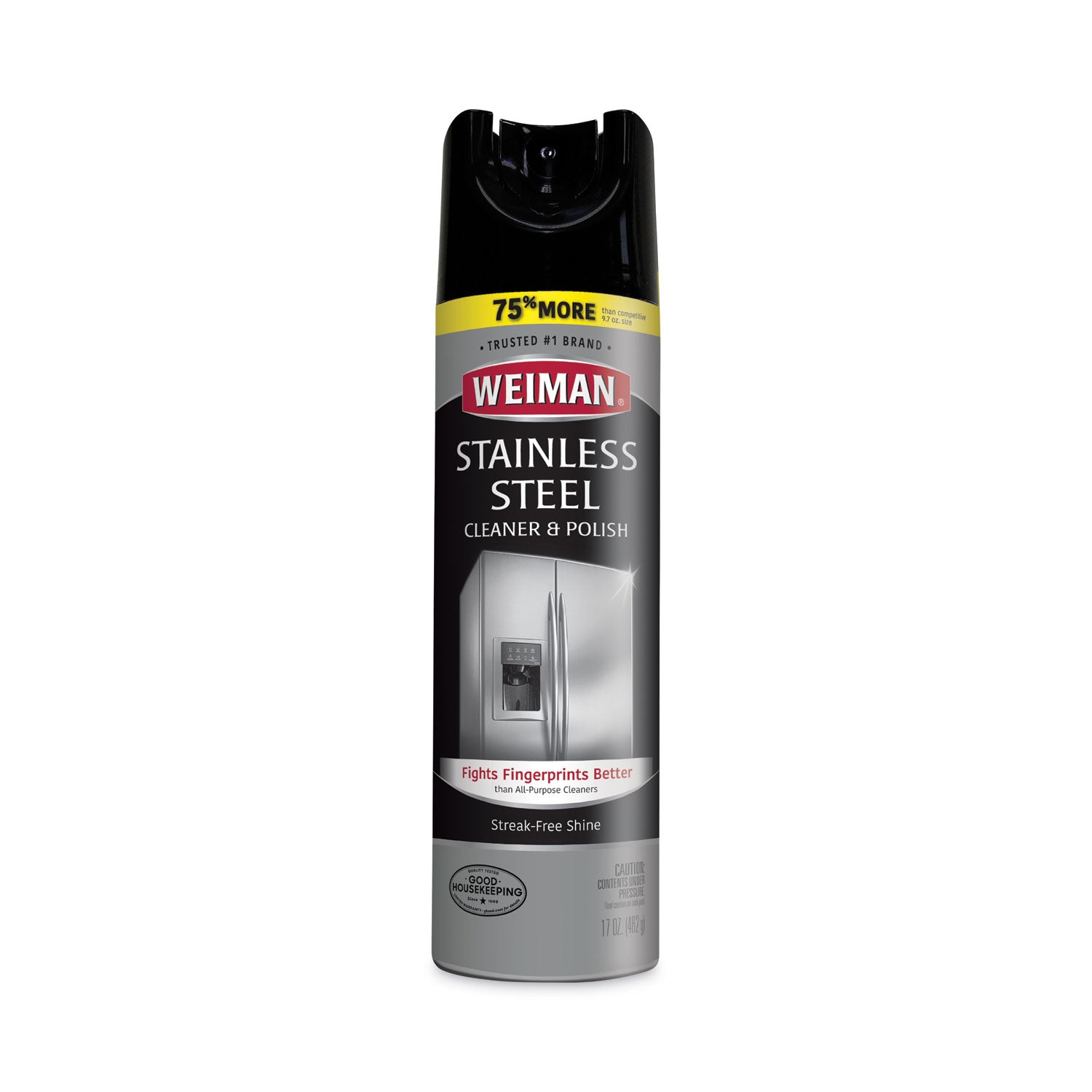 WEIMAN® Stainless Steel Cleaner And Polish, 17 Oz Aerosol, 6/carton