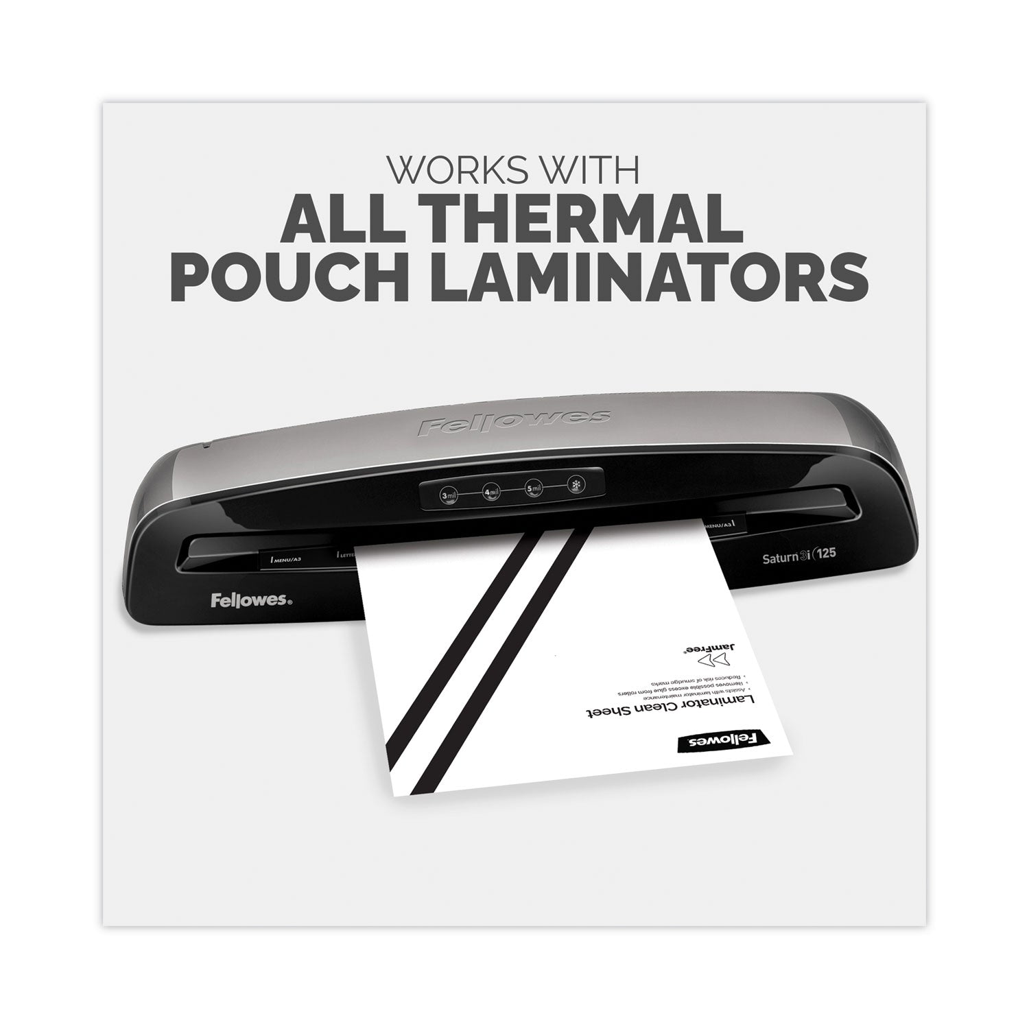 Fellowes® Laminator Cleaning Sheets, 3 To 10 Mil, 8.5" X 11", White, 10/pack