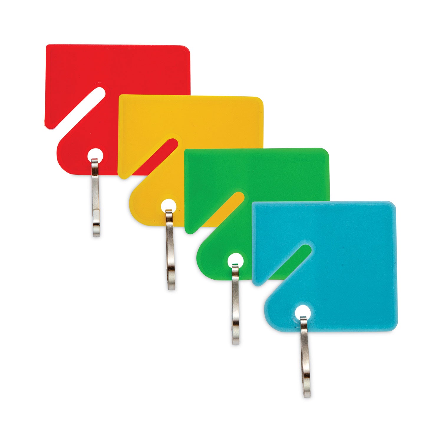 CONTROLTEK® Key Tags, Blue/Green/Red/Yellow, 20/Pack, 3 Packs/Carton