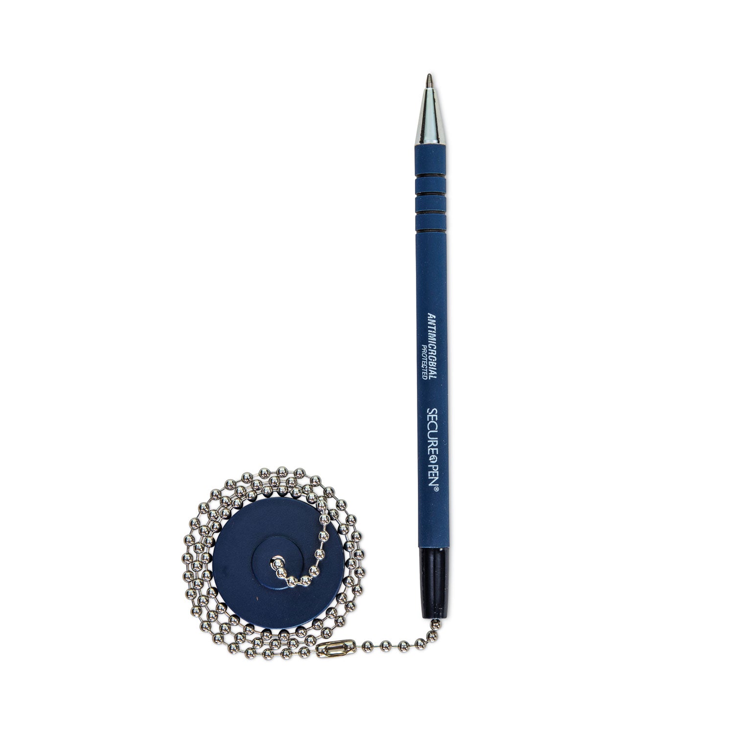 CONTROLTEK® Antimicrobial Ballpoint Counter Pen, Medium 1 mm, Blue Ink, Blue Barrel
