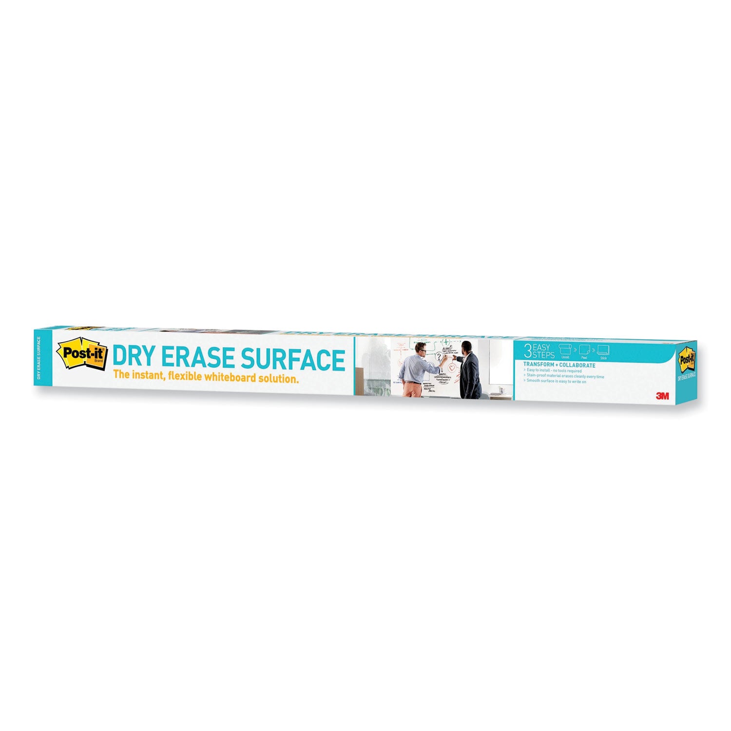 Post-it® Dry Erase Surface, Laminate Film, 48" x 7 mil x 36", White