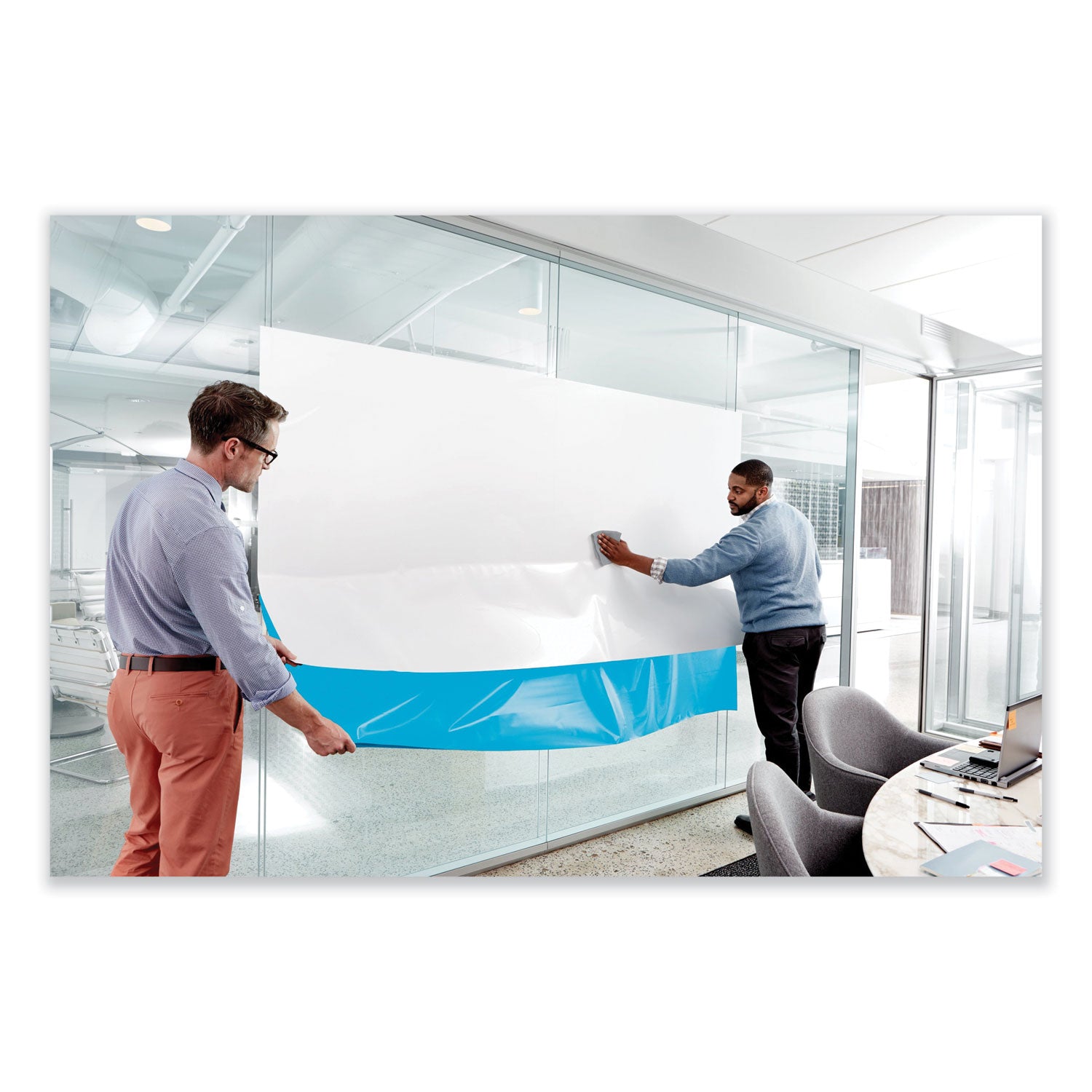 Post-it® Dry Erase Surface, Laminate Film, 72" x 7 mil x 48", White