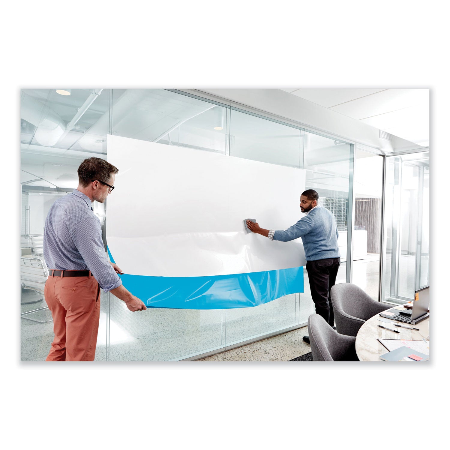 Post-it® Dry Erase Surface, Laminate Film, 96" x 7 mil x 48", White